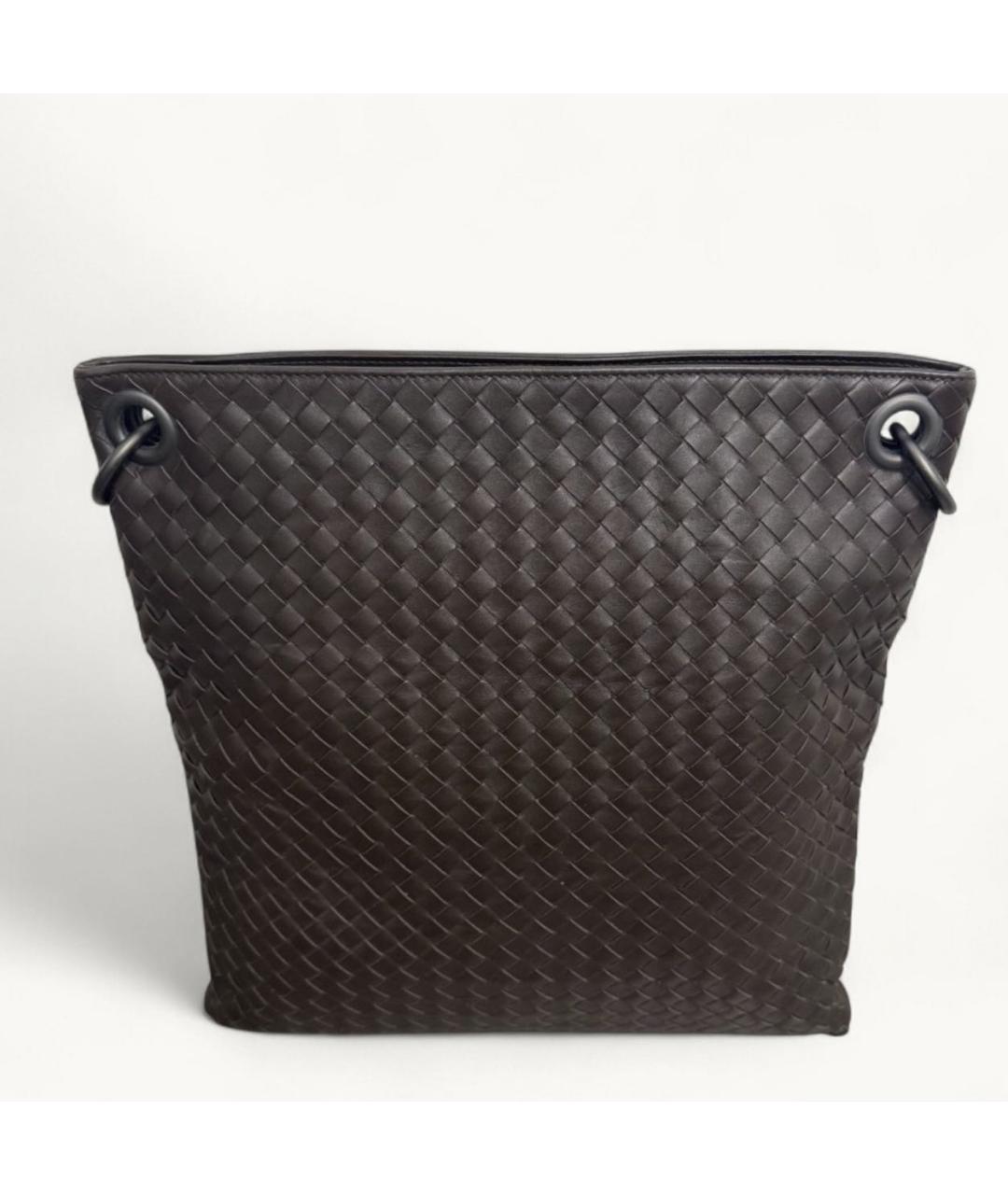 BOTTEGA VENETA Черная кожаная сумка на плечо, фото 9