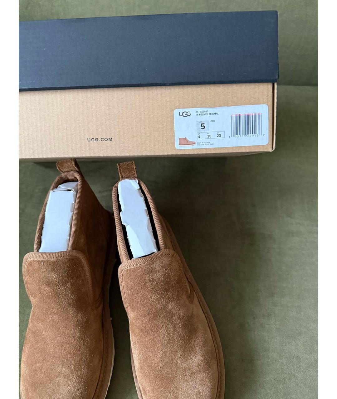 UGG Коричневые замшевые ботинки, фото 8