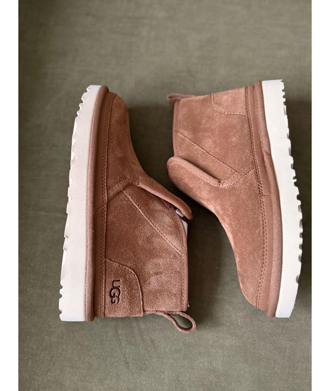 UGG Коричневые замшевые ботинки, фото 5