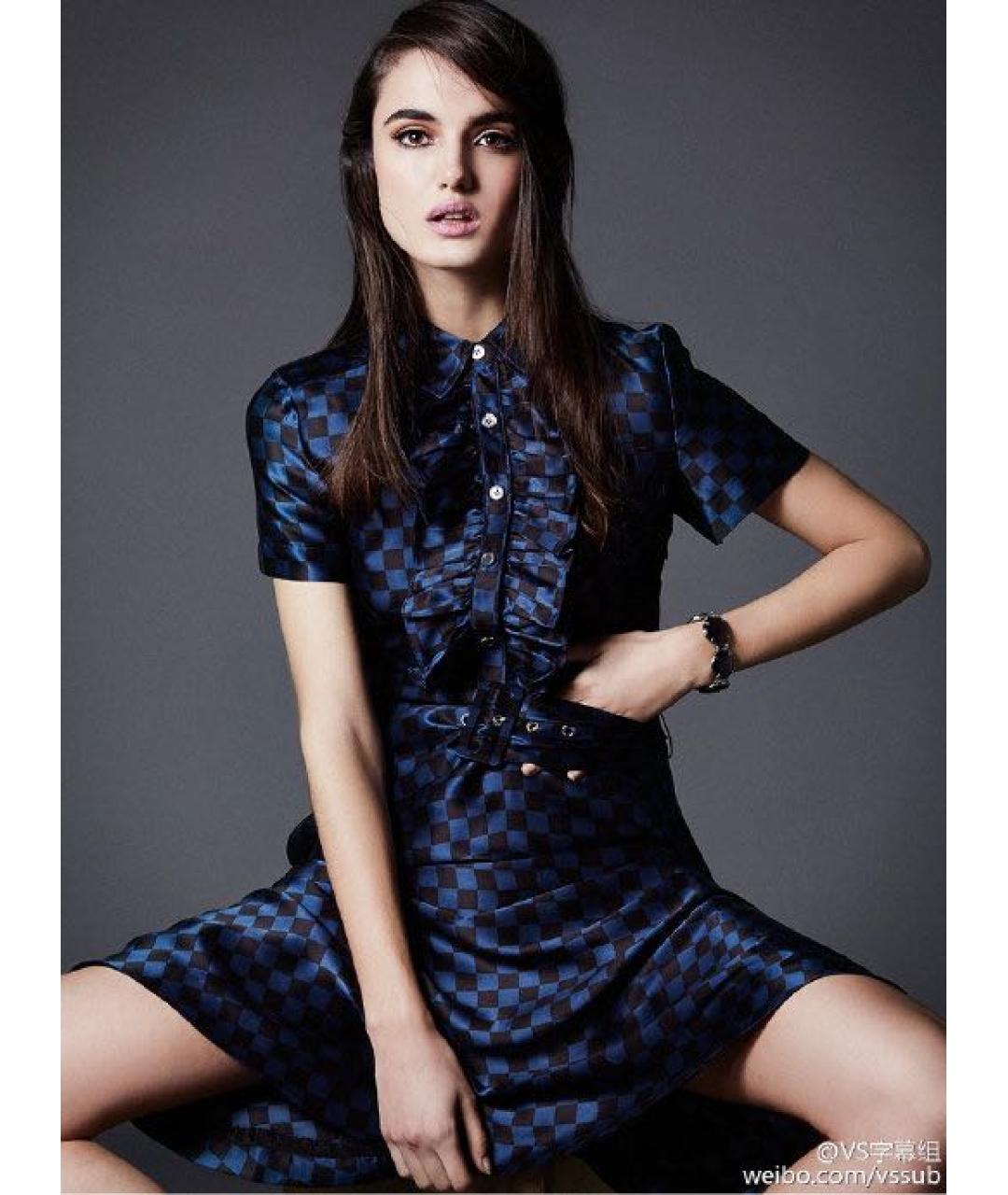 MARC BY MARC JACOBS Темно-синее шелковое коктейльное платье, фото 5