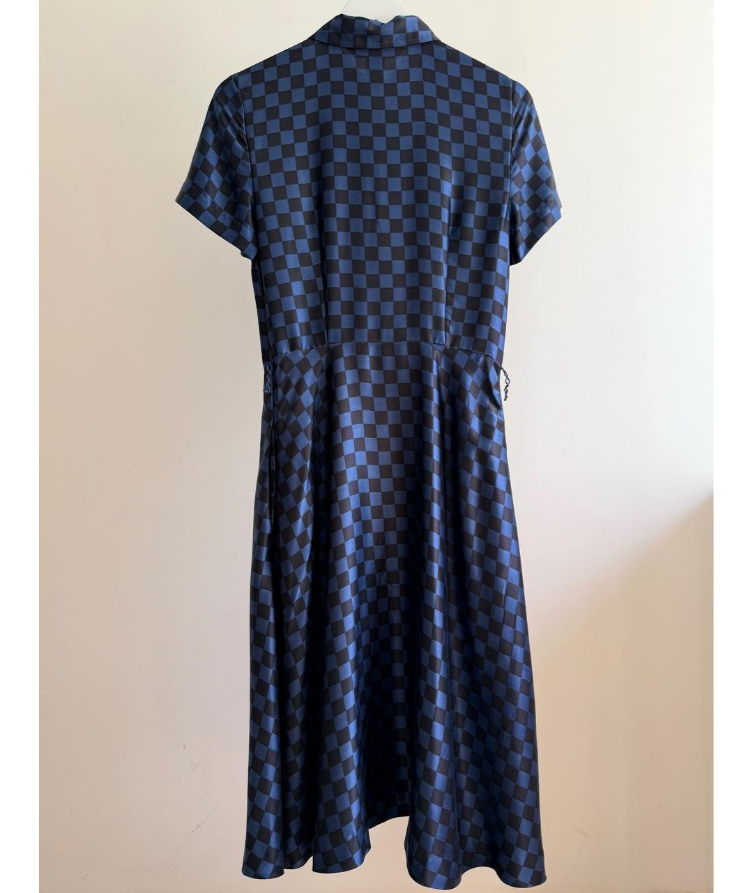 MARC BY MARC JACOBS Темно-синее шелковое коктейльное платье, фото 3