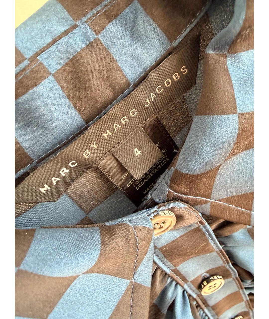MARC BY MARC JACOBS Темно-синее шелковое коктейльное платье, фото 6
