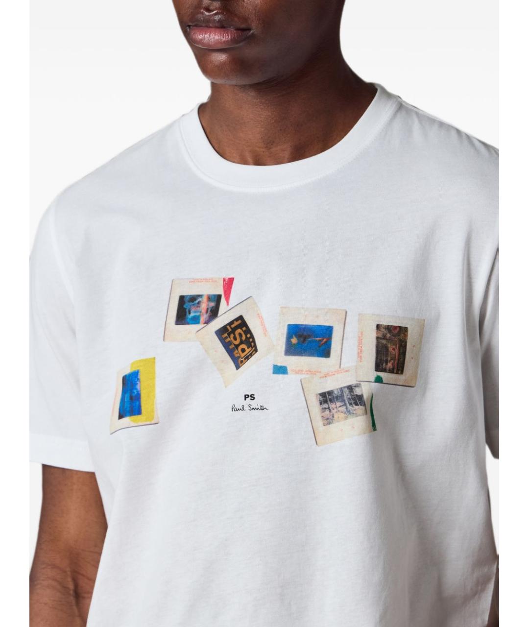 PS BY PAUL SMITH Белая хлопковая футболка, фото 3