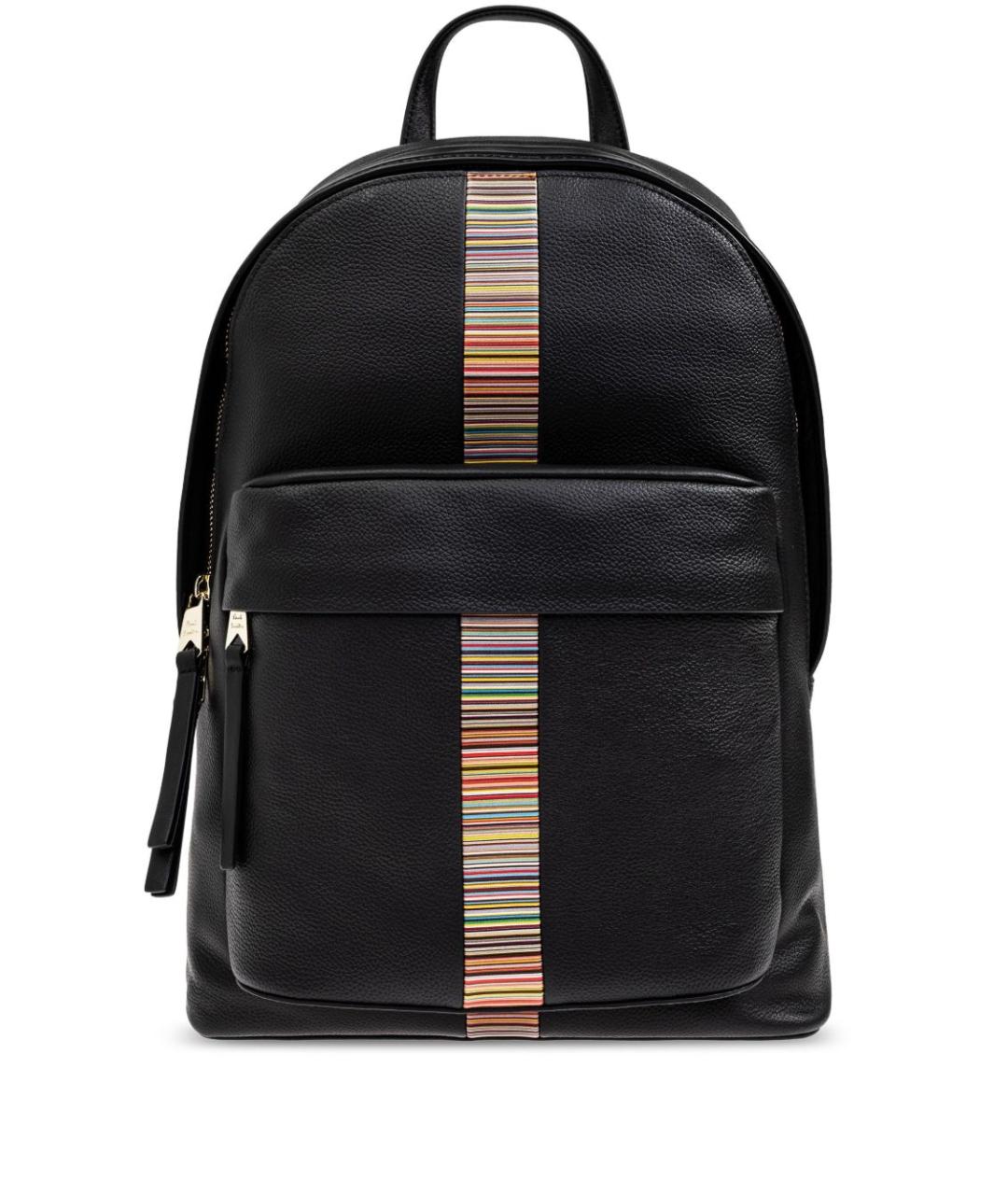 PAUL SMITH Черный кожаный рюкзак, фото 1