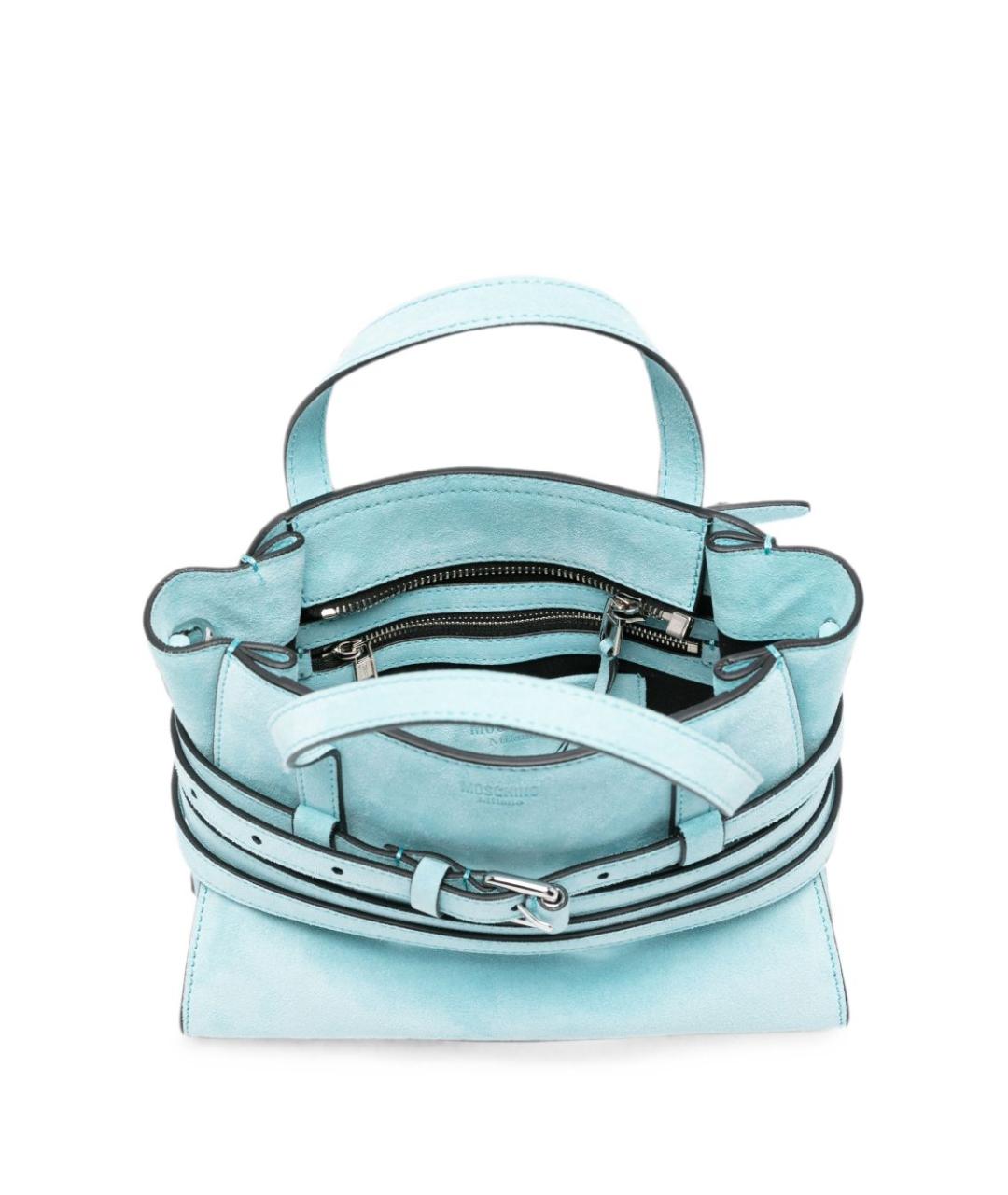 MOSCHINO Голубая сумка тоут, фото 4