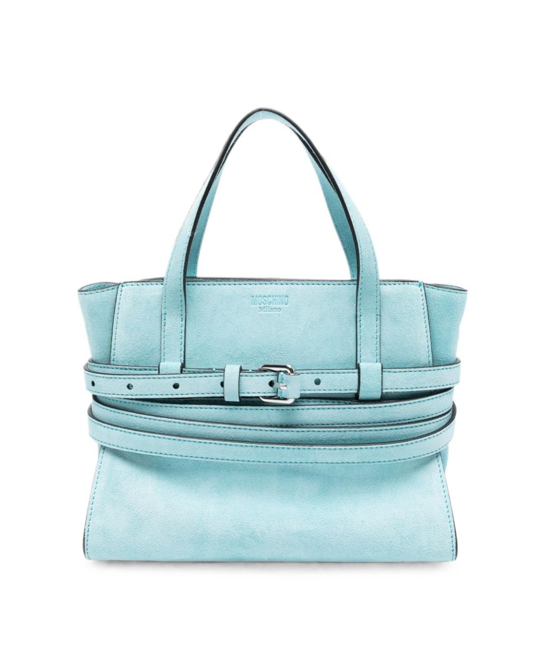MOSCHINO Голубая сумка тоут, фото 1