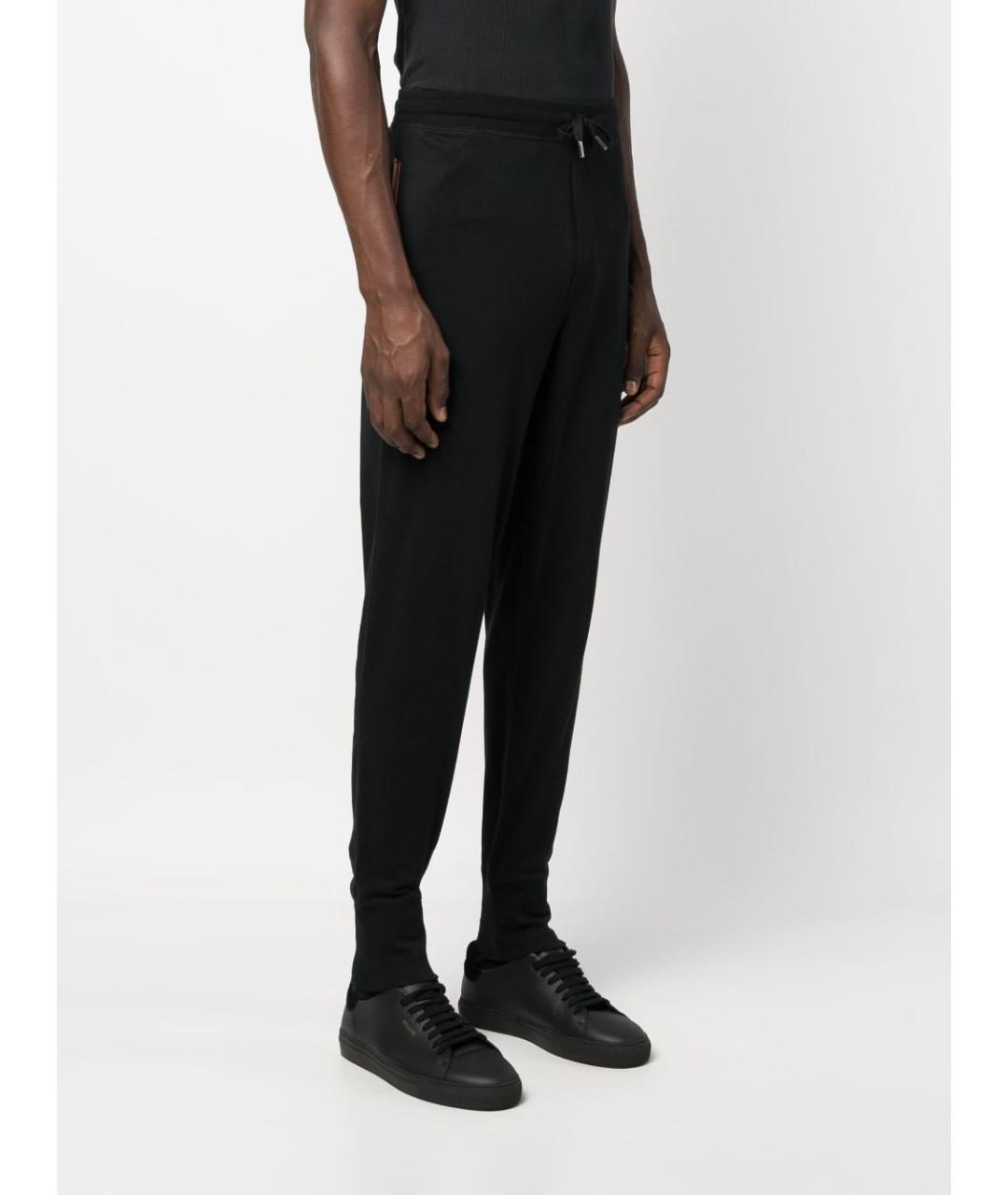 PAUL SMITH Черные хлопковые повседневные брюки, фото 5