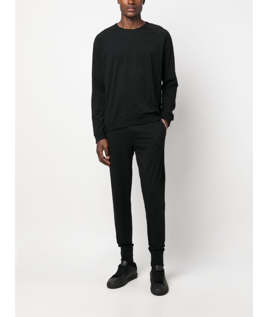 PAUL SMITH Черные хлопковые повседневные брюки, фото 3