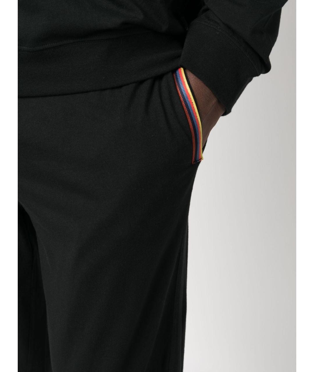 PAUL SMITH Черные хлопковые повседневные брюки, фото 2