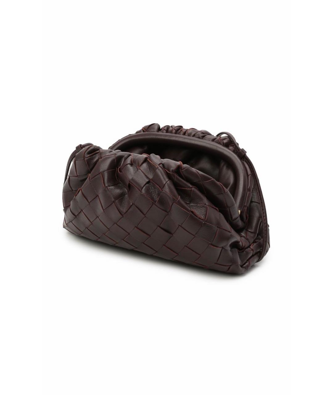 BOTTEGA VENETA Бордовая кожаная сумка через плечо, фото 4