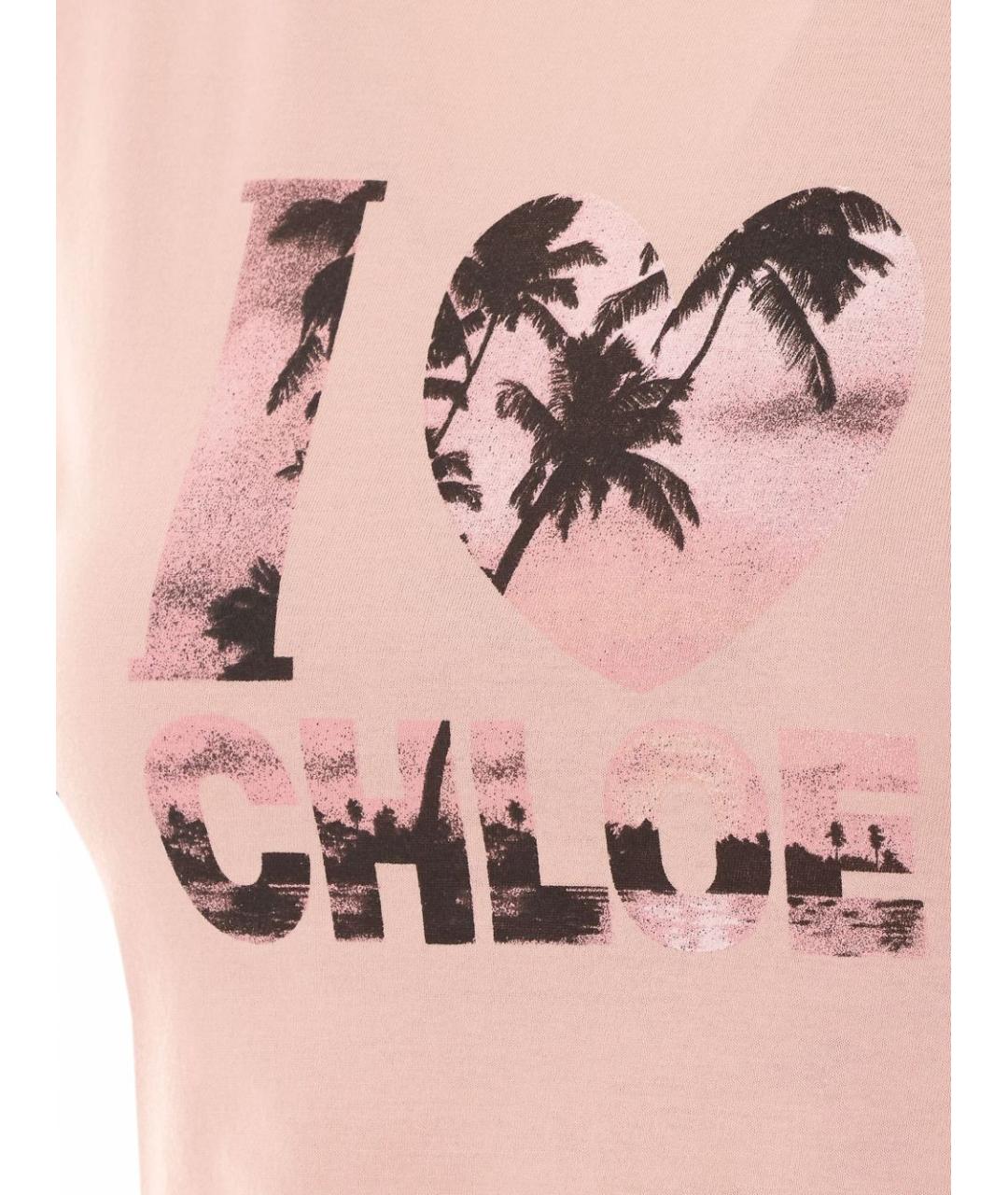 CHLOE Розовая футболка, фото 4