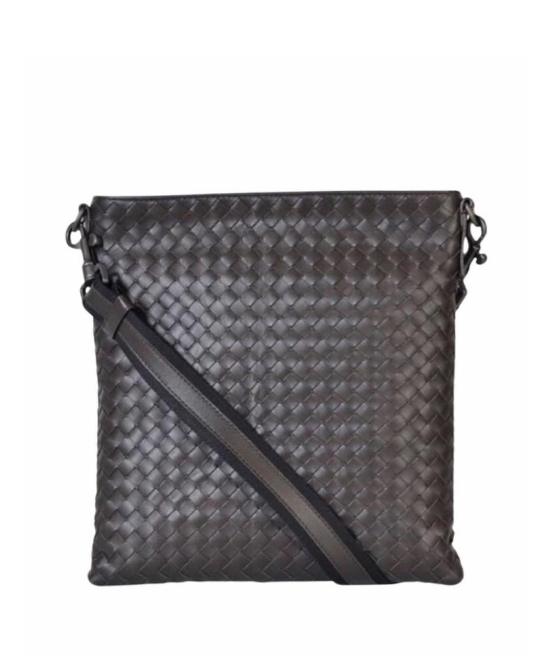 BOTTEGA VENETA Коричневая кожаная сумка на плечо, фото 9