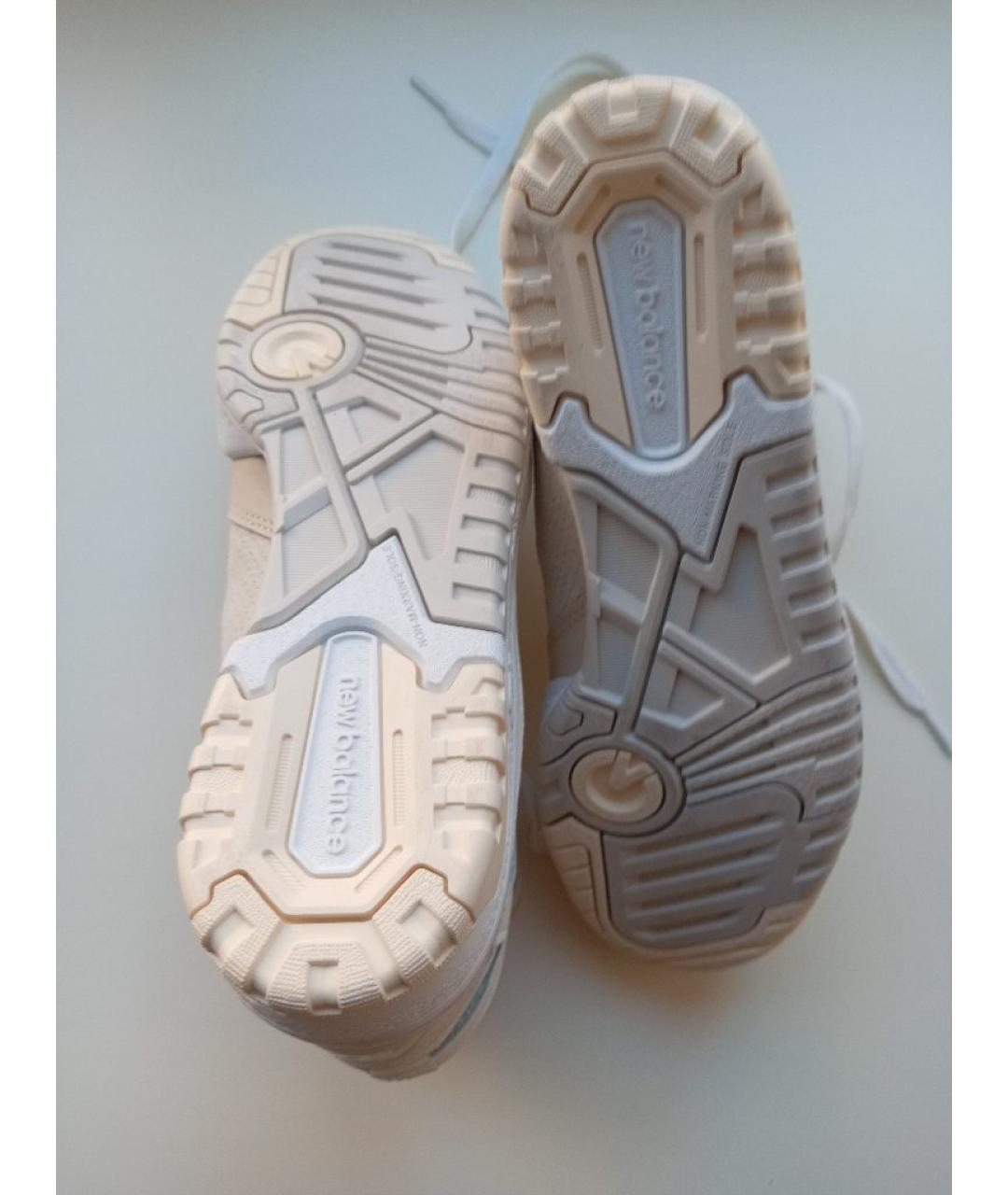 NEW BALANCE Бежевые кожаные высокие кроссовки / кеды, фото 8