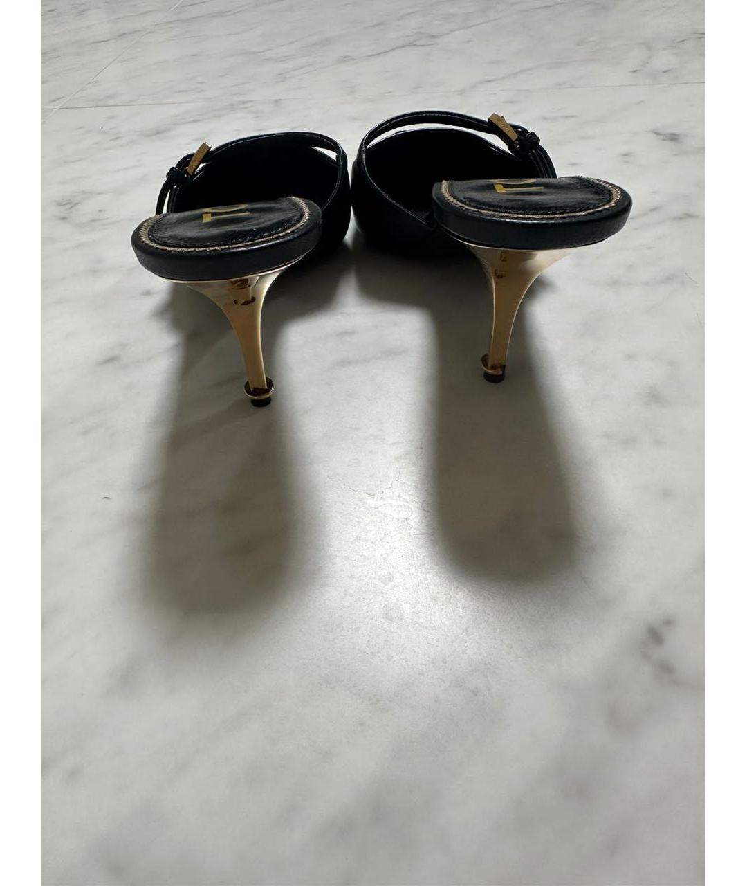 TOM FORD Черные кожаные мюли, фото 4