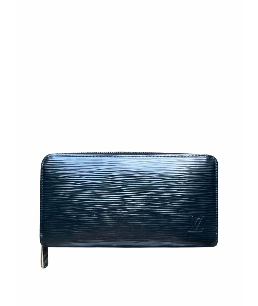 LOUIS VUITTON Черный кожаный кошелек, фото 1