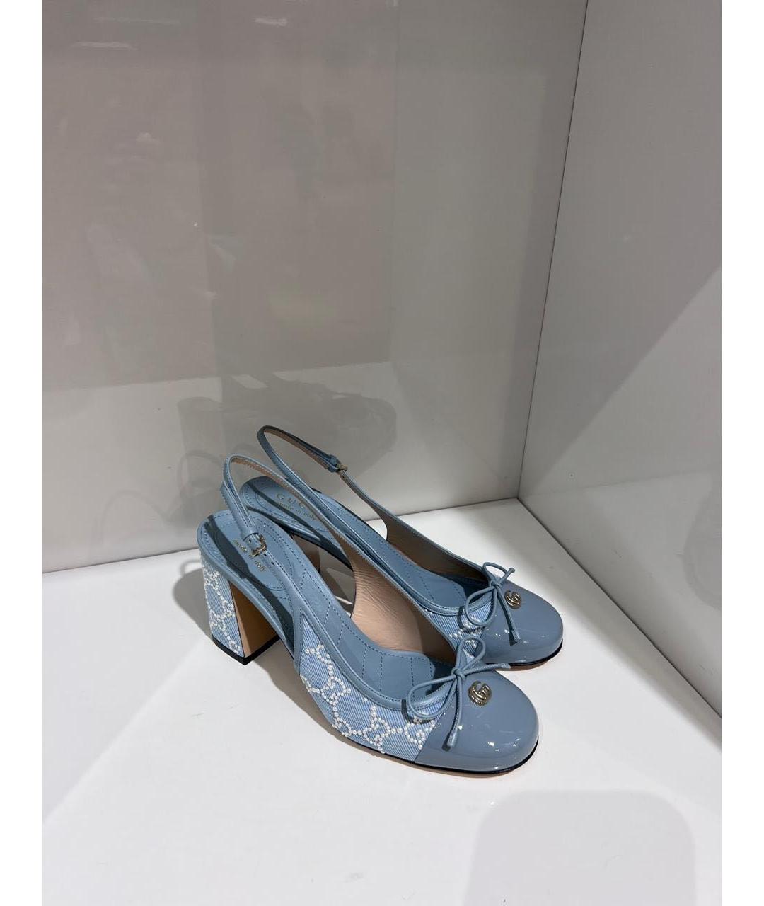 GUCCI Голубые туфли, фото 3
