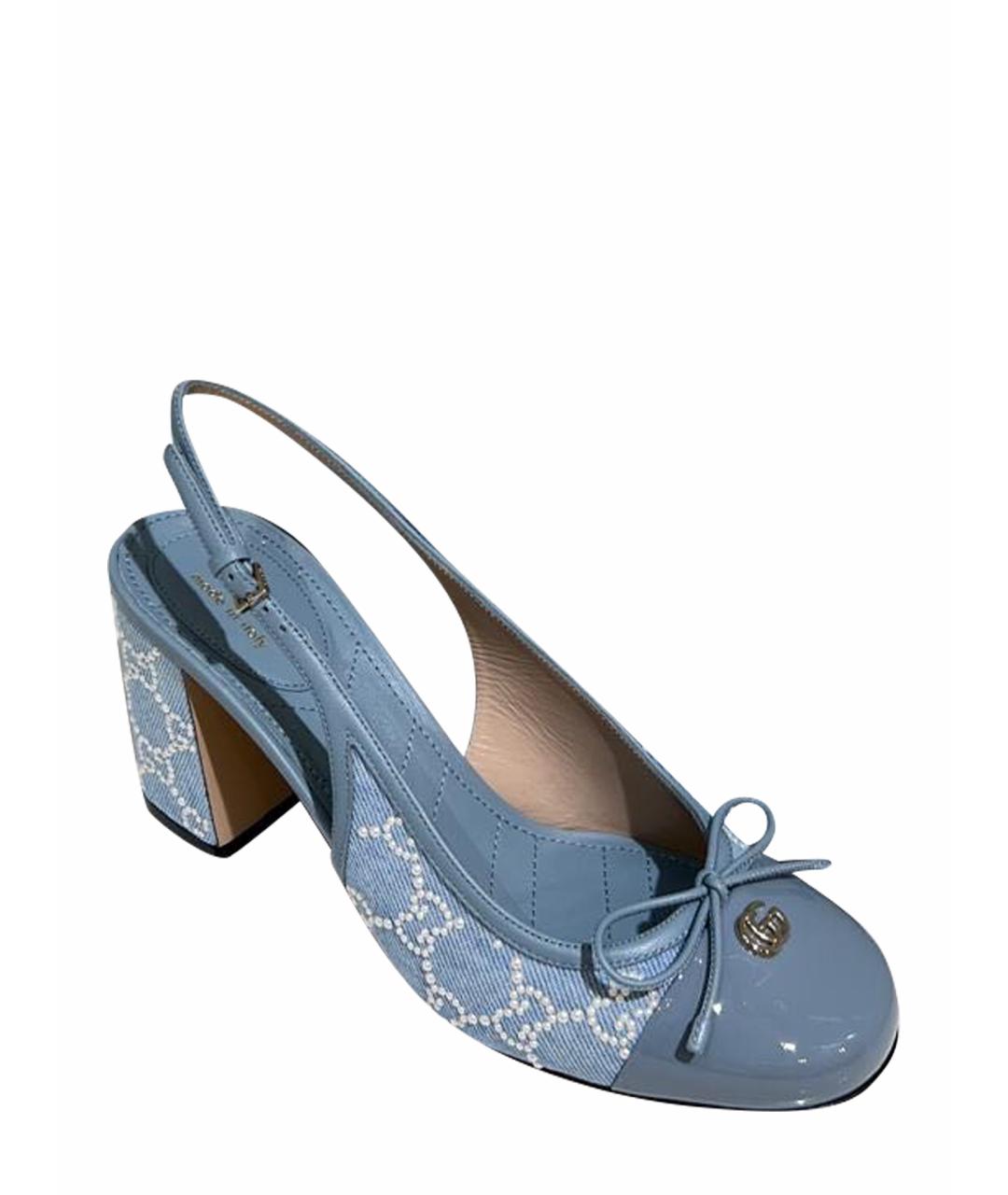 GUCCI Голубые туфли, фото 1