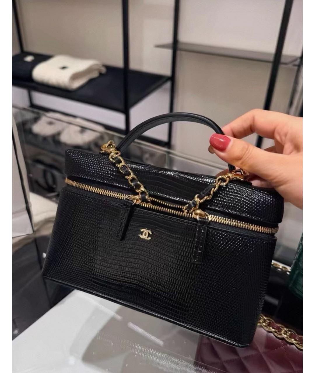 CHANEL Черная кожаная сумка через плечо, фото 4