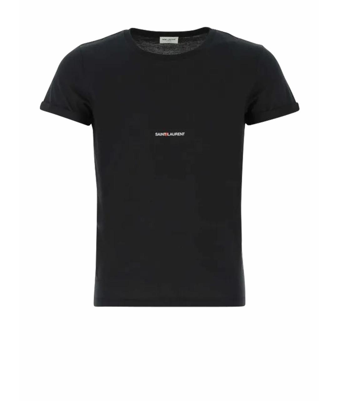 SAINT LAURENT Черная хлопковая футболка, фото 9