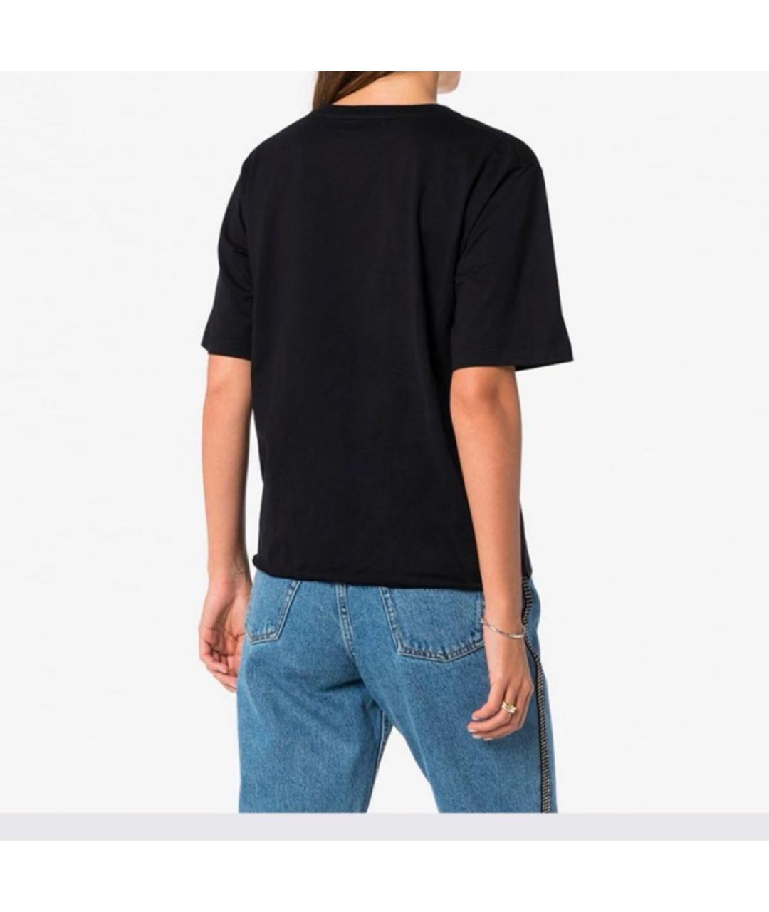 SAINT LAURENT Черная хлопковая футболка, фото 5