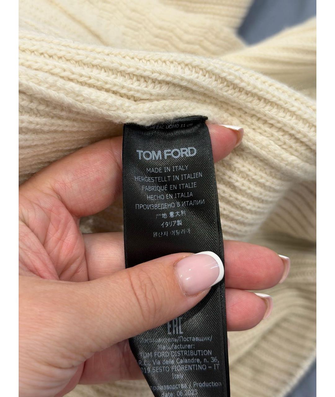 TOM FORD Бежевый кашемировый кардиган, фото 5