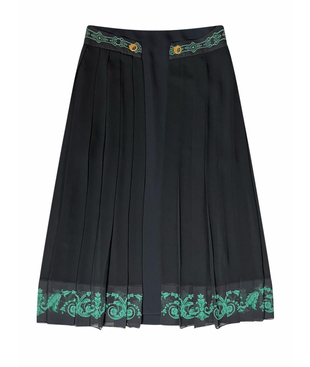 VERSACE COLLECTION Черная полиэстеровая юбка миди, фото 1