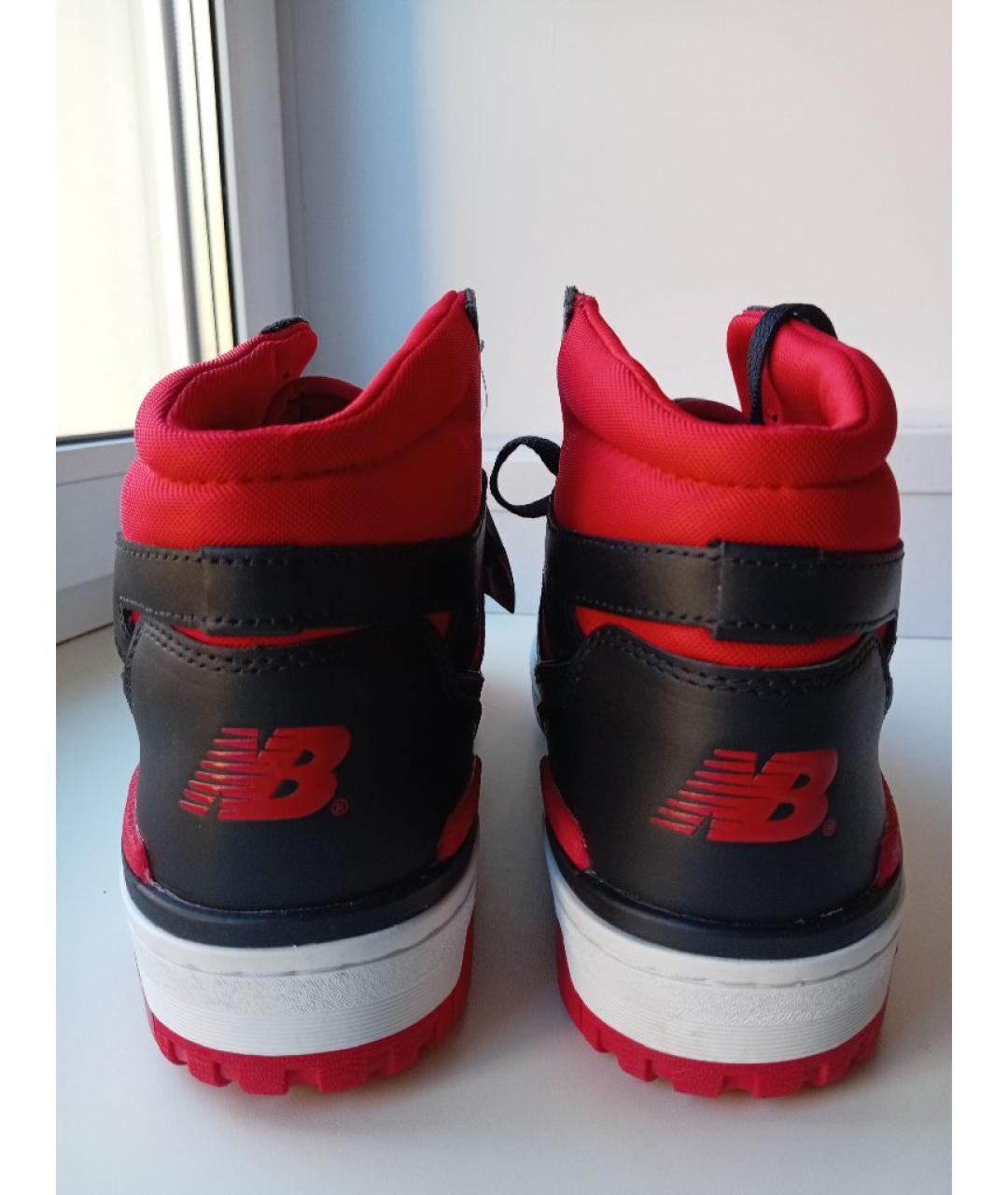 NEW BALANCE Черные кожаные высокие кроссовки / кеды, фото 4