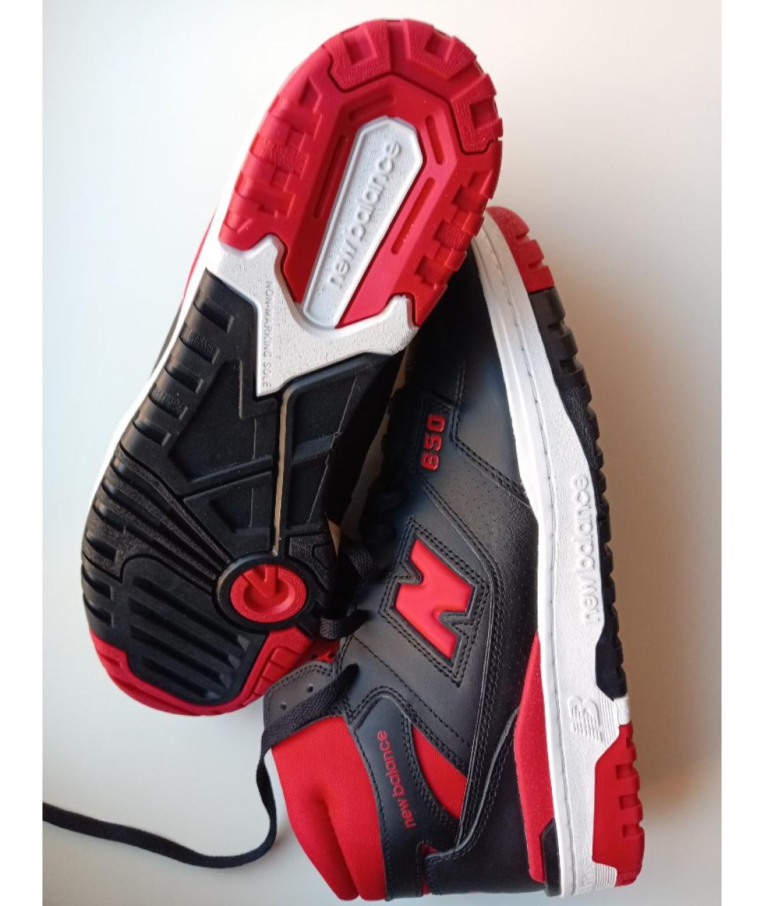 NEW BALANCE Черные кожаные высокие кроссовки / кеды, фото 7