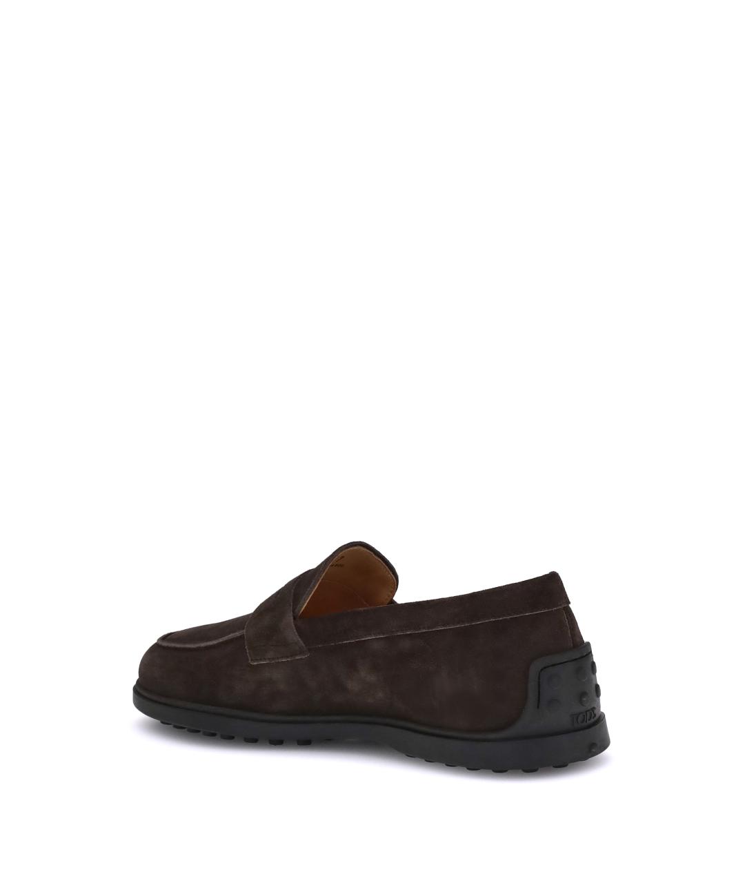 TOD'S Коричневые замшевые лоферы, фото 3