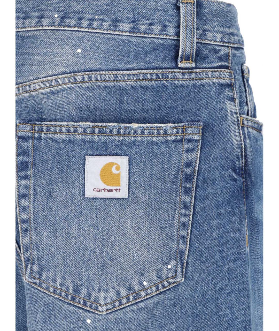 CARHARTT WIP Синие хлопковые прямые джинсы, фото 4
