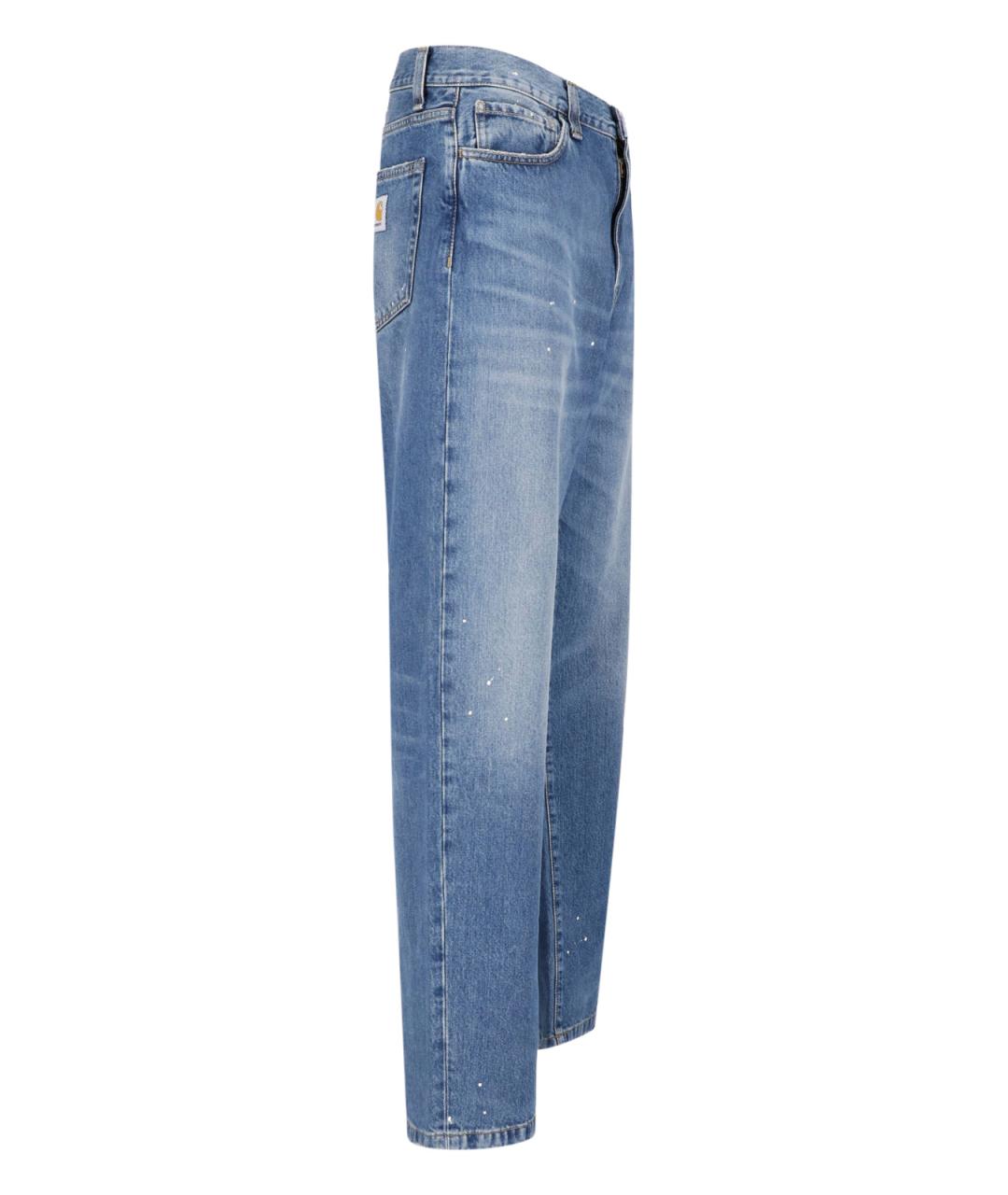 CARHARTT WIP Синие хлопковые прямые джинсы, фото 3