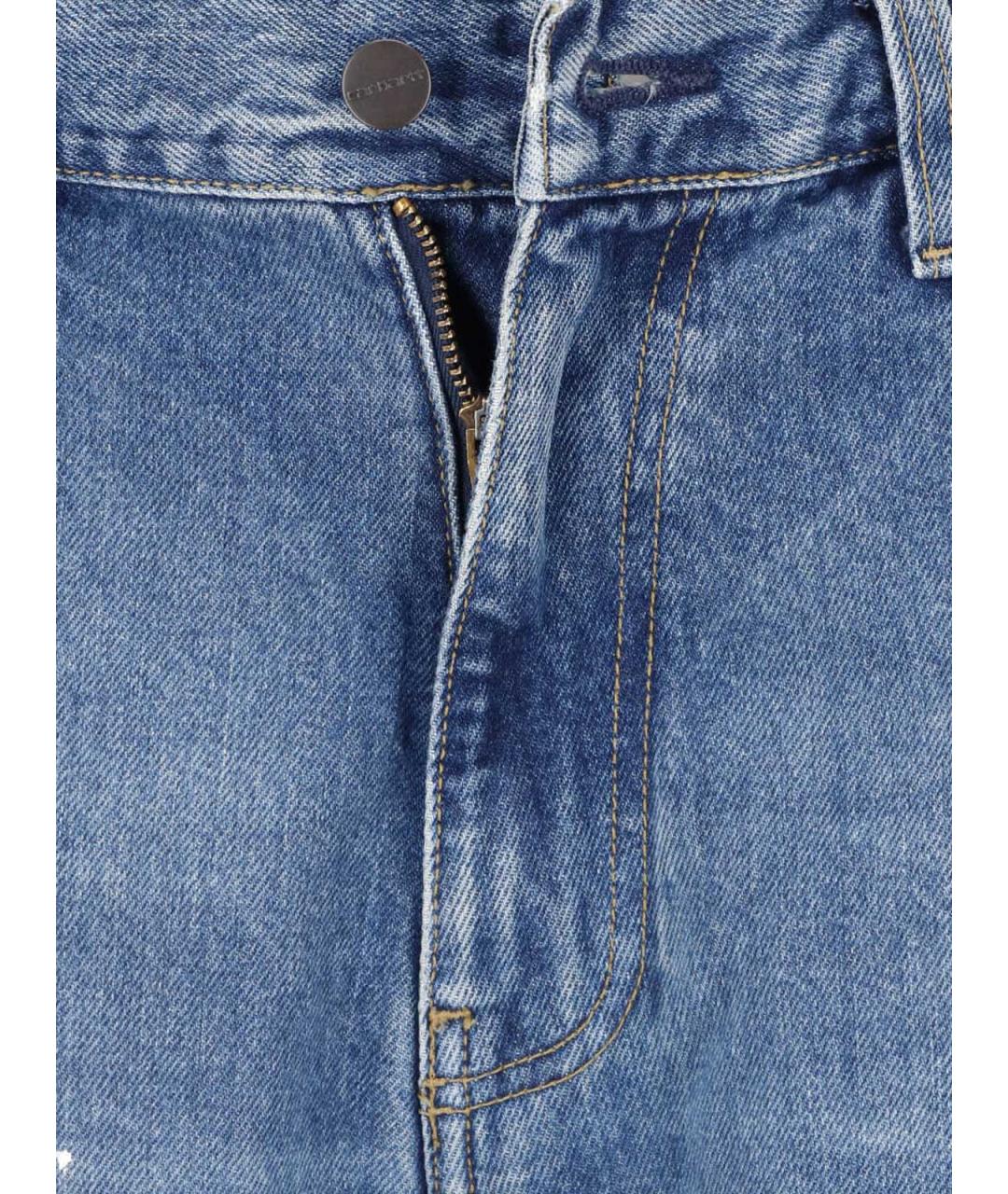 CARHARTT WIP Синие хлопковые прямые джинсы, фото 5