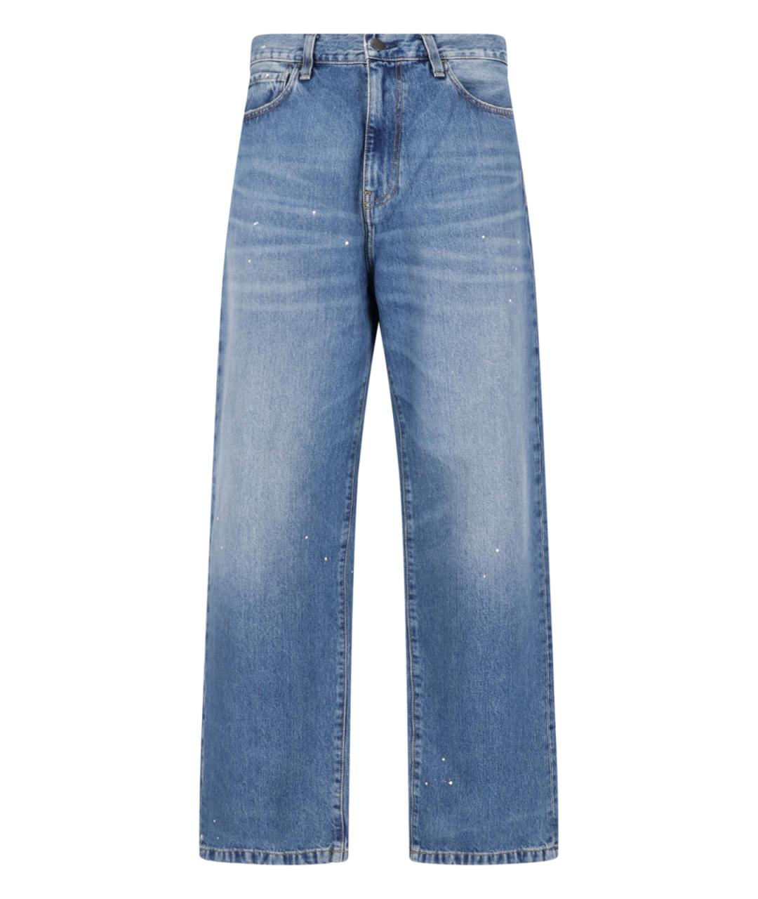 CARHARTT WIP Синие хлопковые прямые джинсы, фото 1
