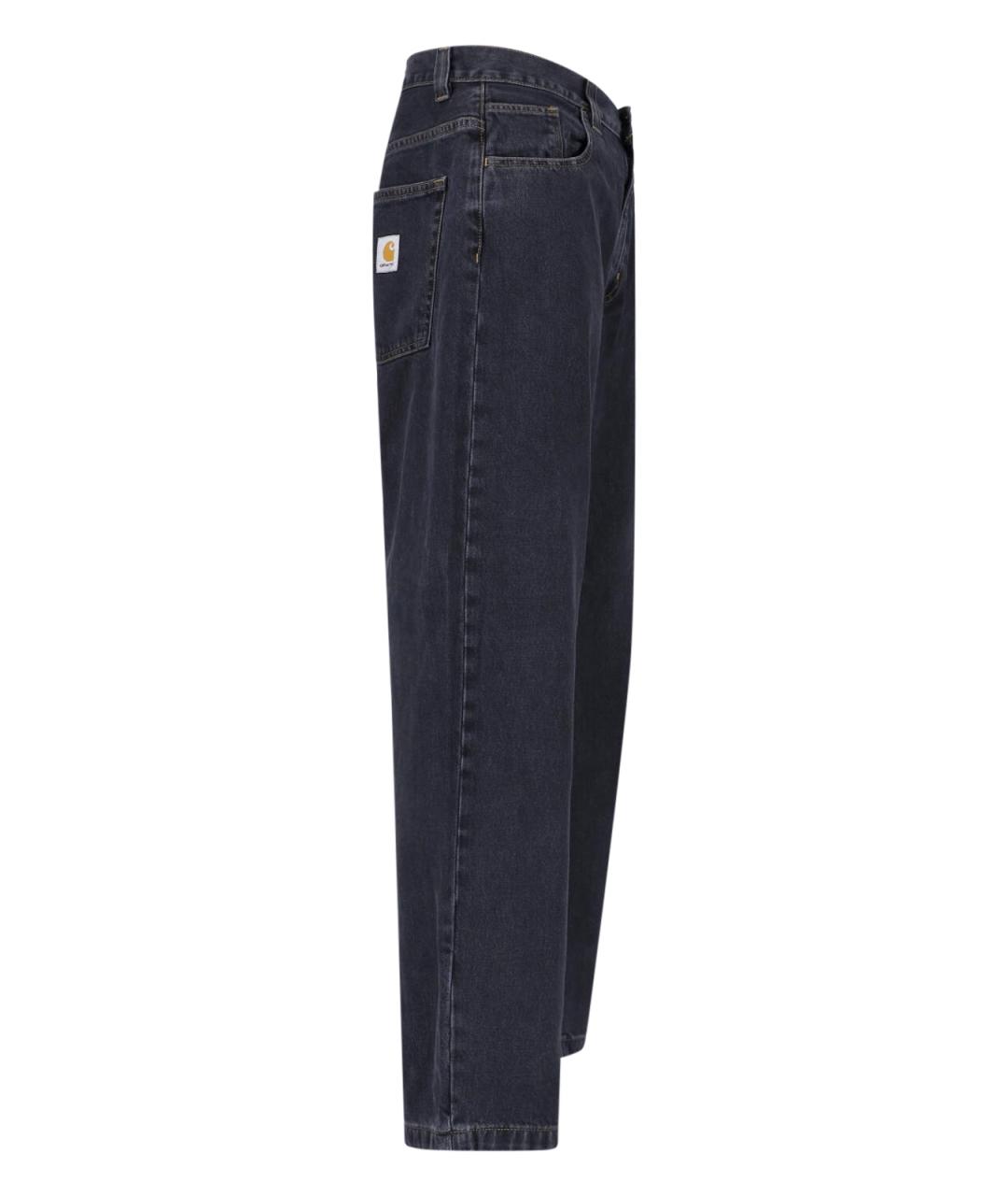 CARHARTT WIP Черные хлопковые прямые джинсы, фото 3