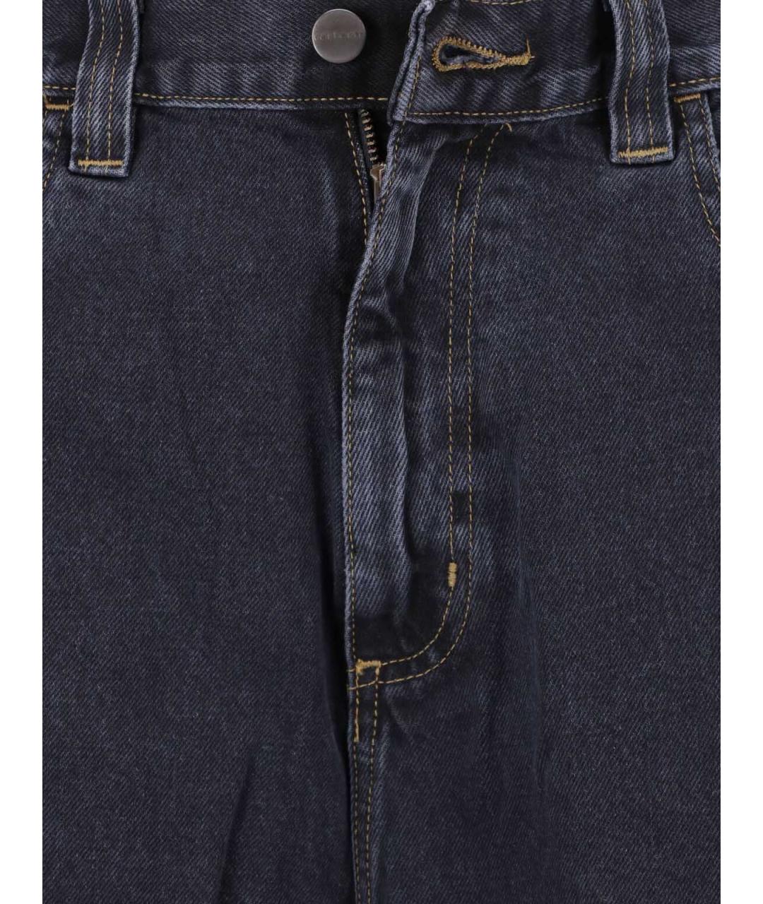 CARHARTT WIP Черные хлопковые прямые джинсы, фото 5