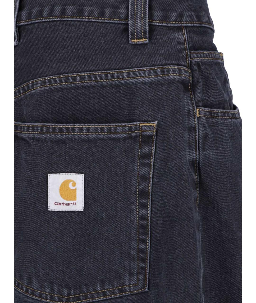 CARHARTT WIP Черные хлопковые прямые джинсы, фото 4