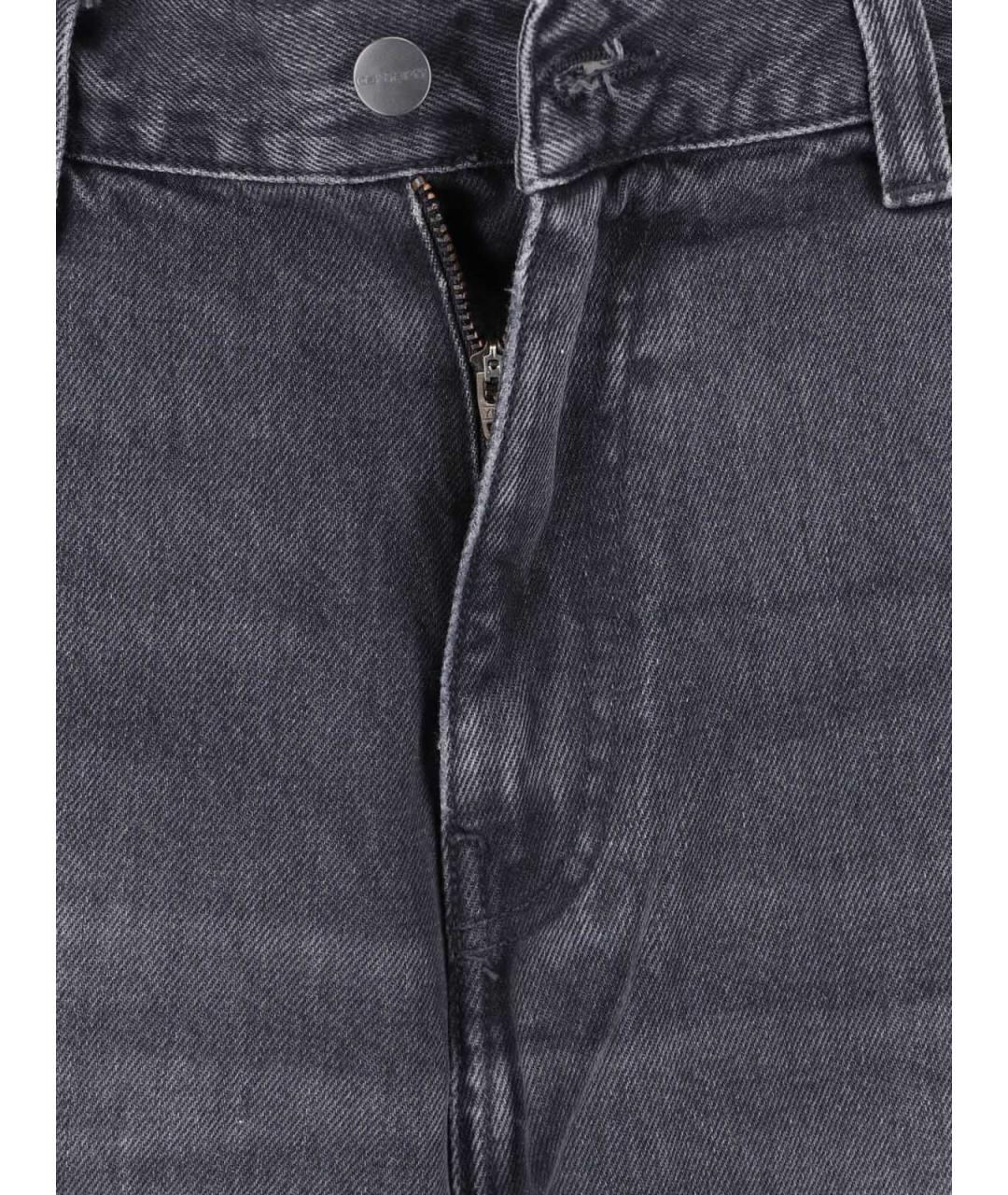 CARHARTT WIP Черные хлопковые прямые джинсы, фото 5