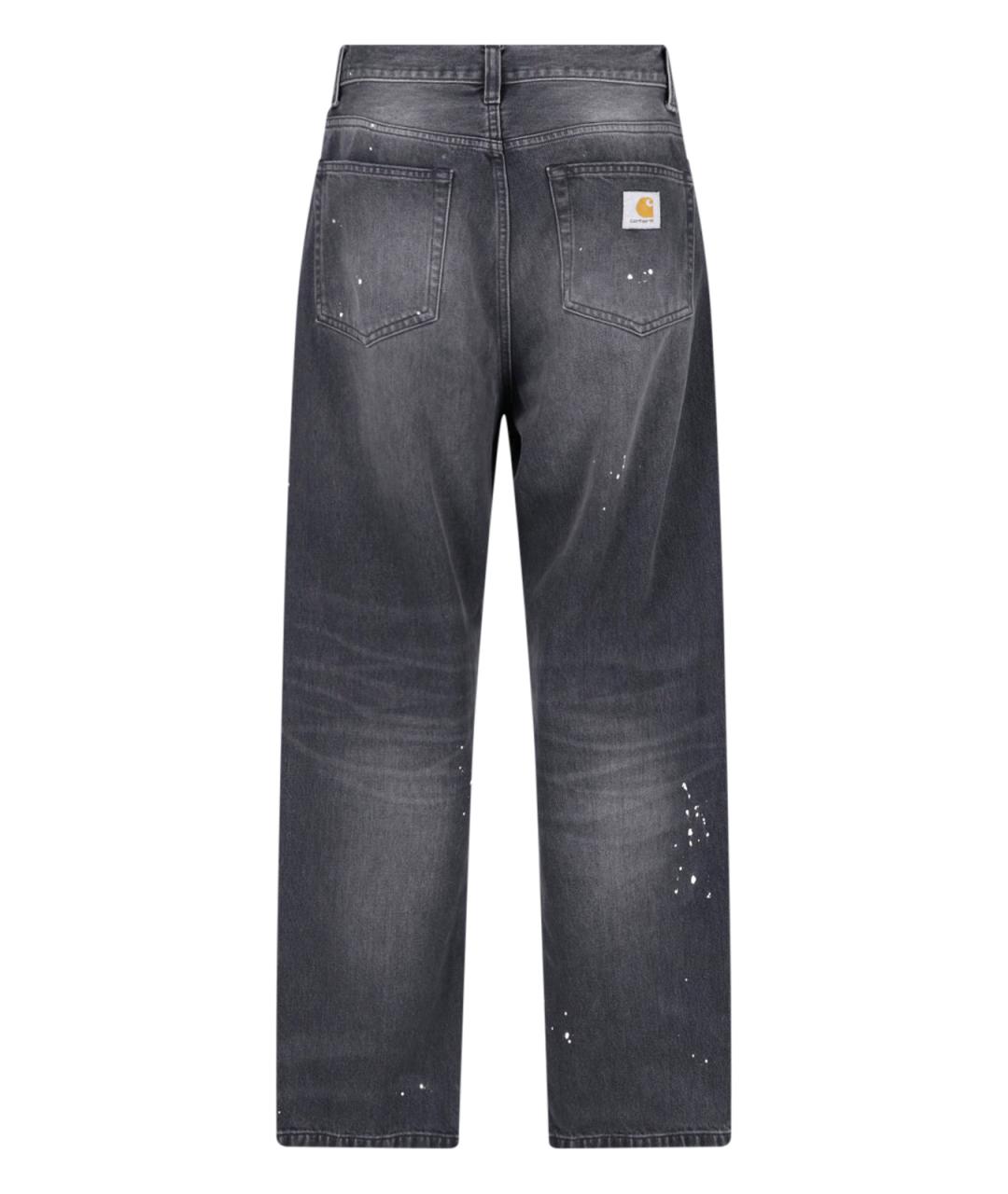 CARHARTT WIP Черные хлопковые прямые джинсы, фото 2