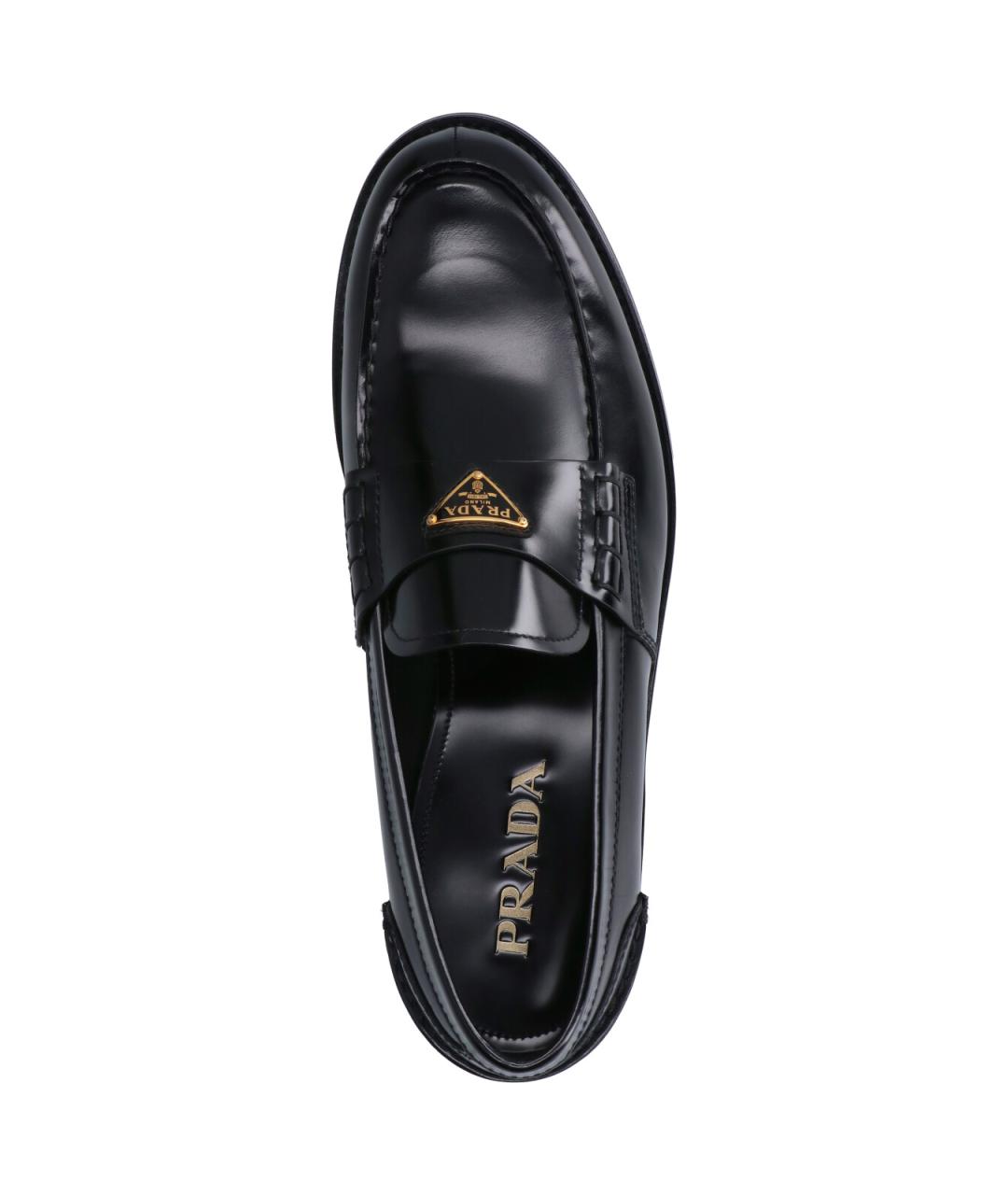 PRADA Черные кожаные лоферы, фото 5