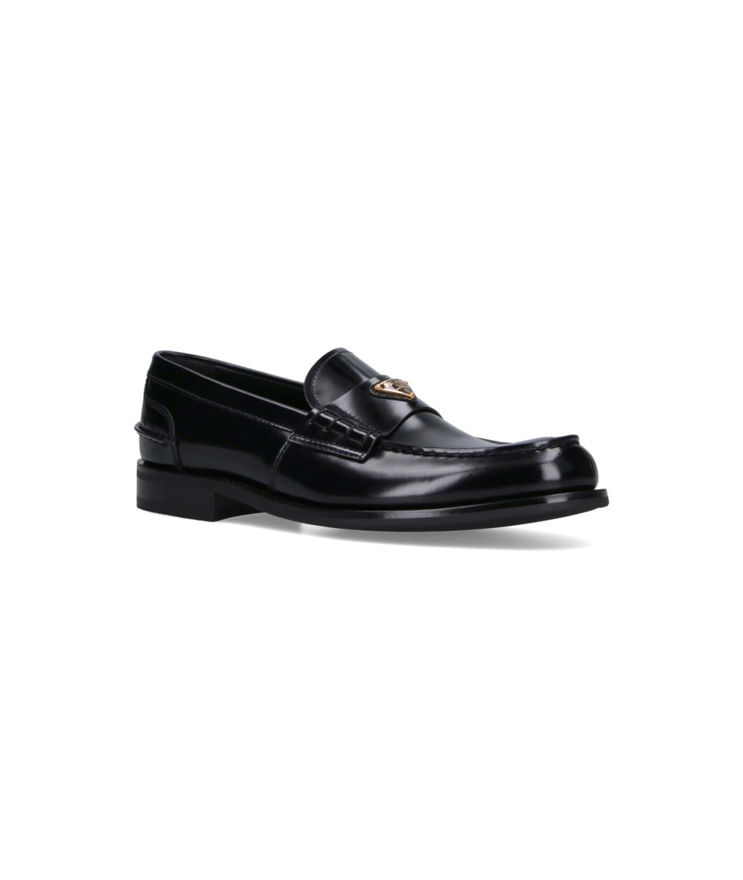 PRADA Черные кожаные лоферы, фото 2