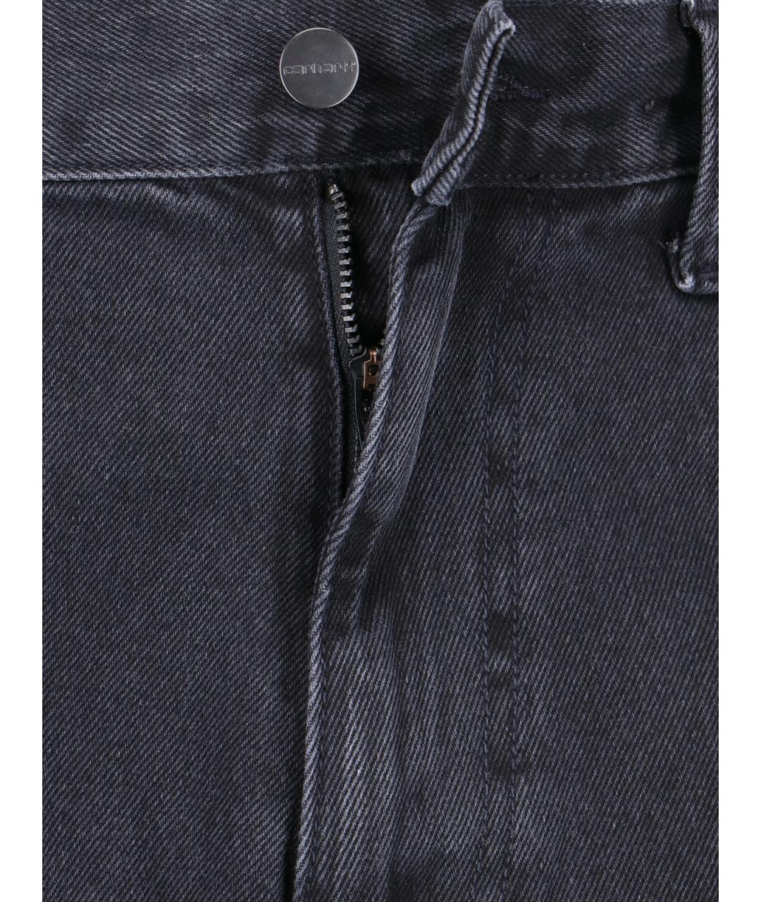 CARHARTT WIP Черные хлопковые прямые джинсы, фото 5