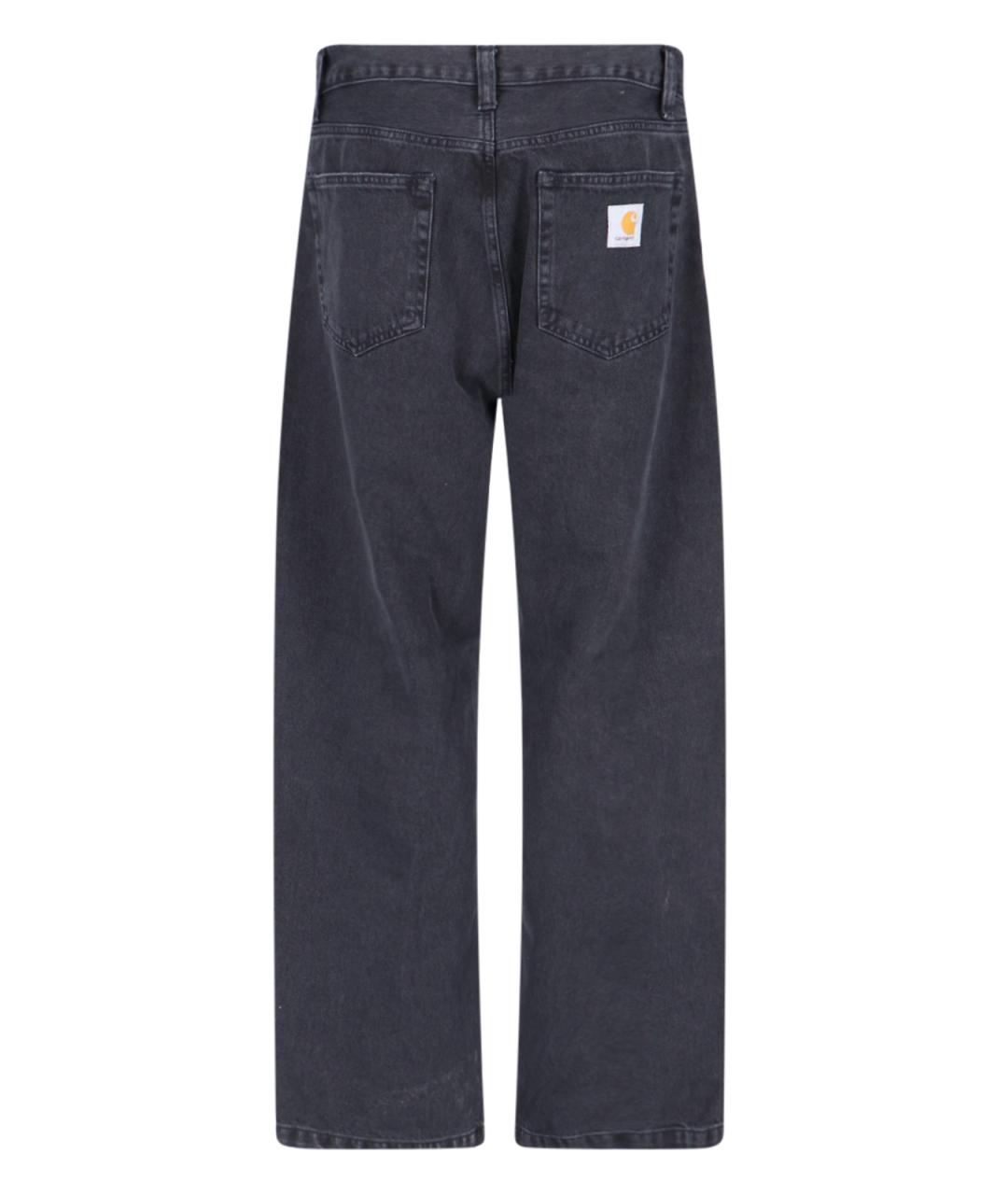 CARHARTT WIP Черные хлопковые прямые джинсы, фото 2