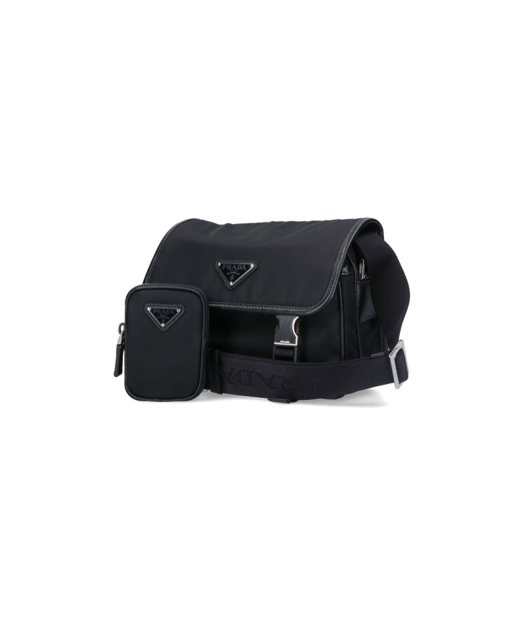 PRADA Черная синтетическая сумка на плечо, фото 2