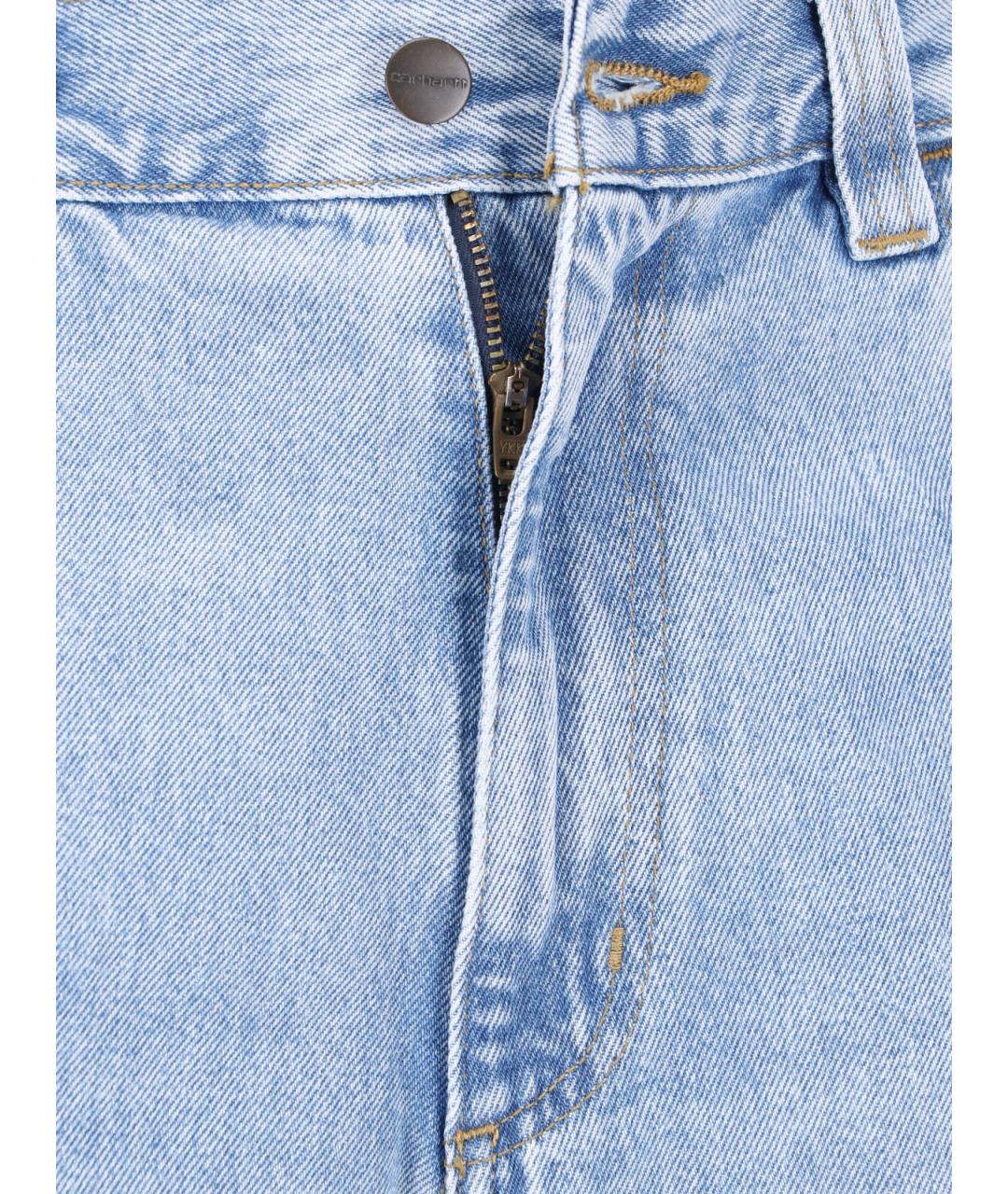 CARHARTT WIP Синие хлопковые прямые джинсы, фото 5