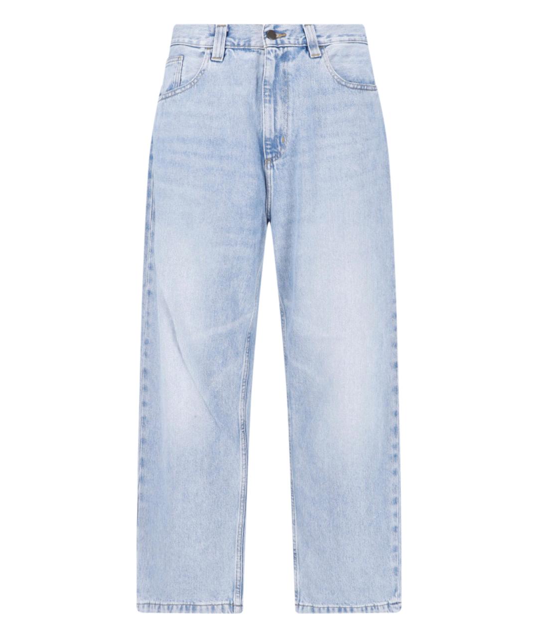 CARHARTT WIP Синие хлопковые прямые джинсы, фото 1