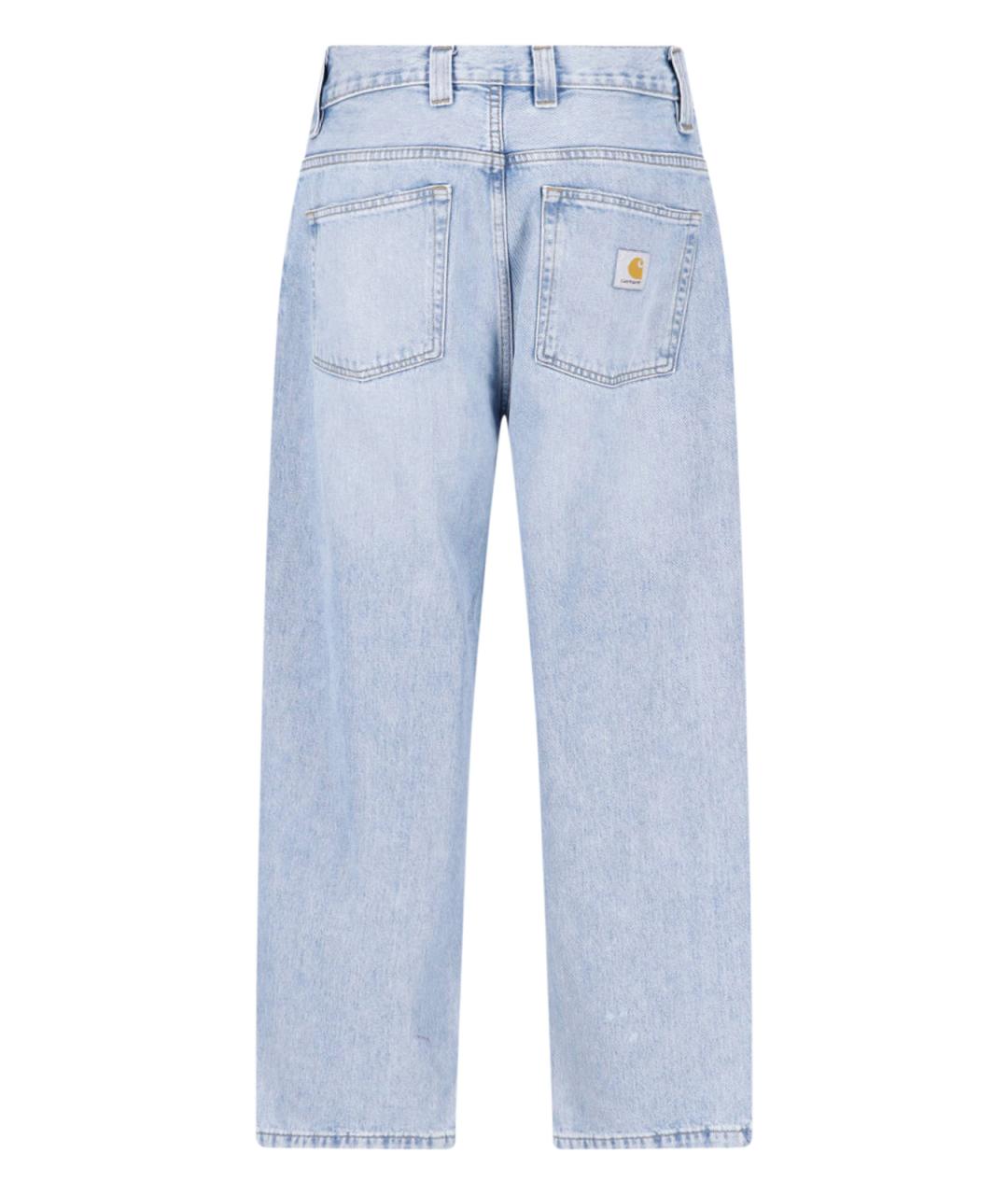 CARHARTT WIP Синие хлопковые прямые джинсы, фото 2