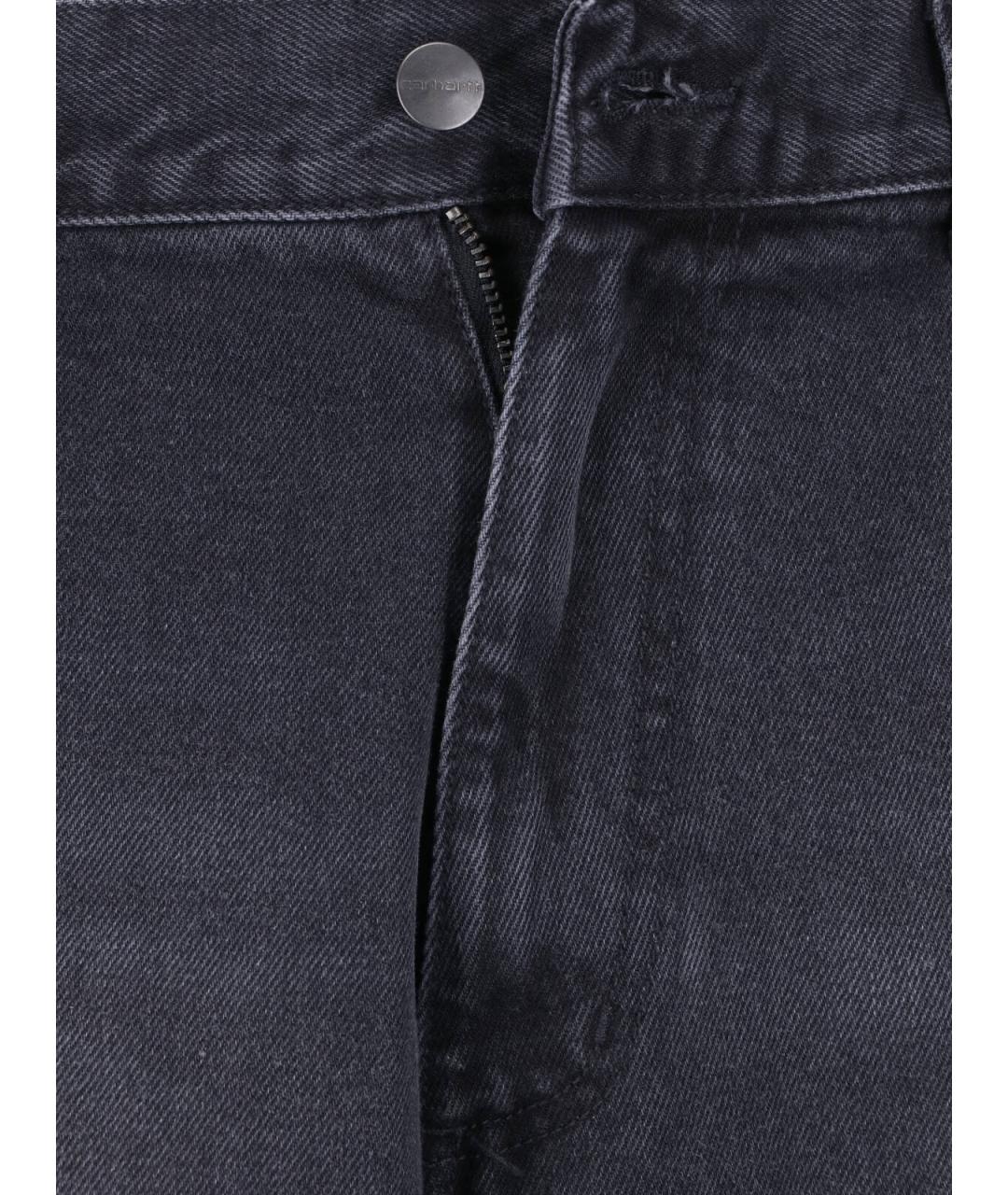 CARHARTT WIP Черные хлопковые прямые джинсы, фото 5