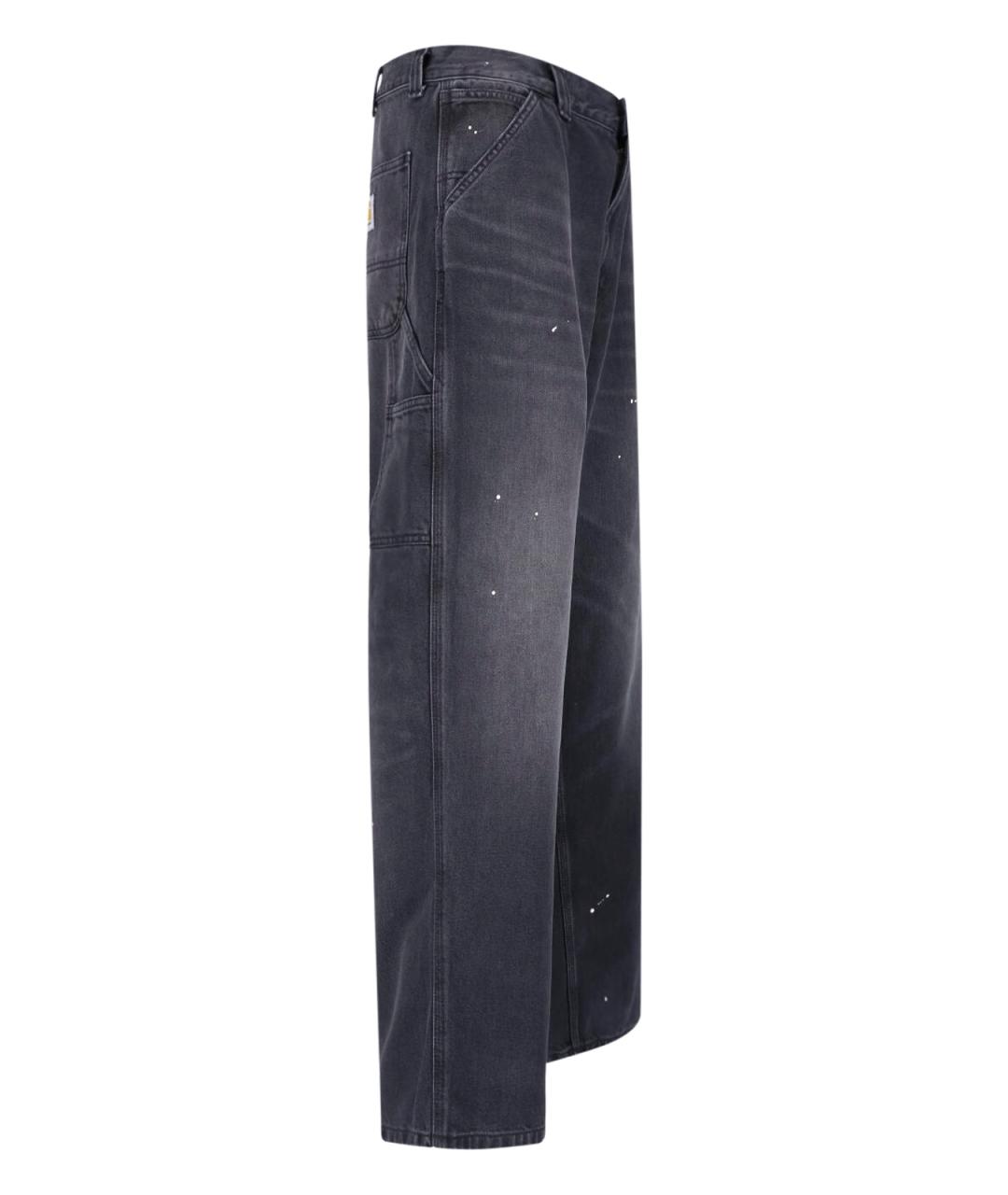 CARHARTT WIP Черные хлопковые прямые джинсы, фото 3
