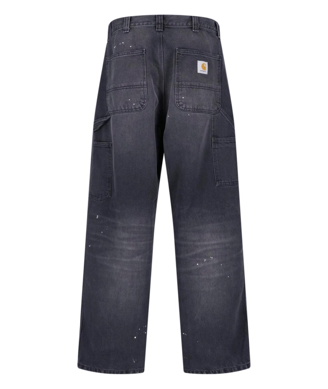 CARHARTT WIP Черные хлопковые прямые джинсы, фото 2