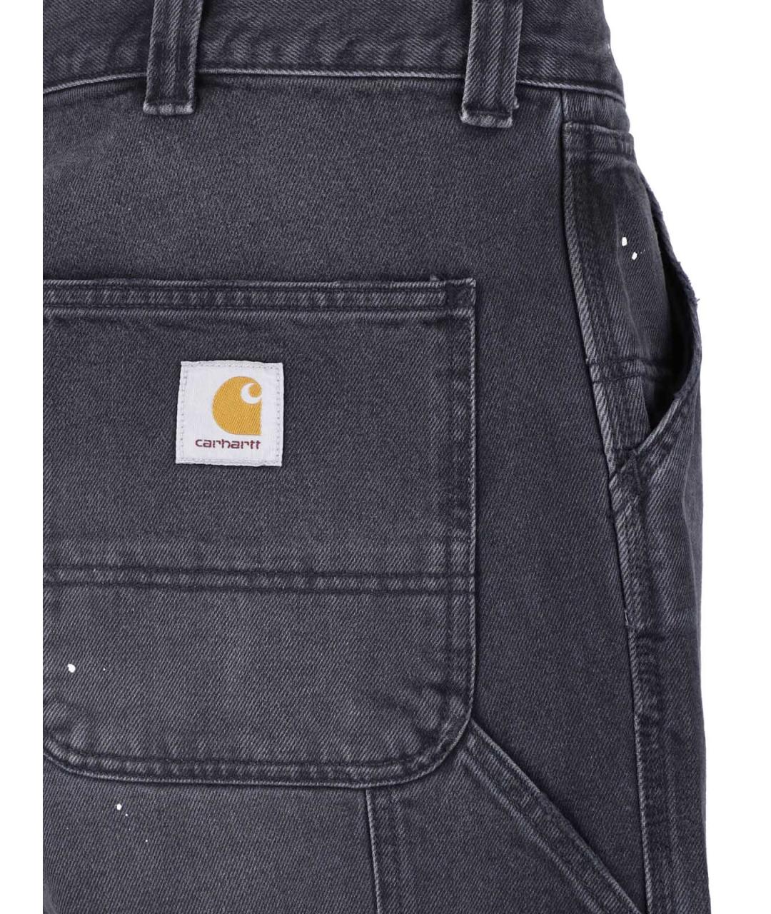 CARHARTT WIP Черные хлопковые прямые джинсы, фото 4